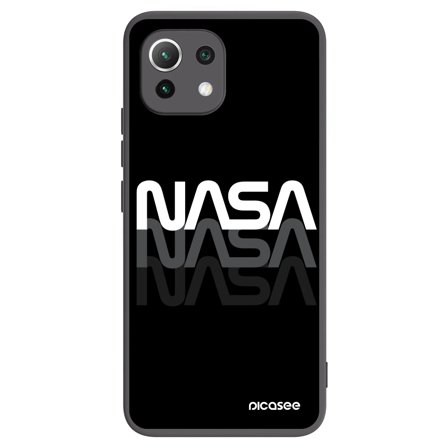 Picasee silikonowe czarne etui na Xiaomi Mi 11 Lite - NASA Triple