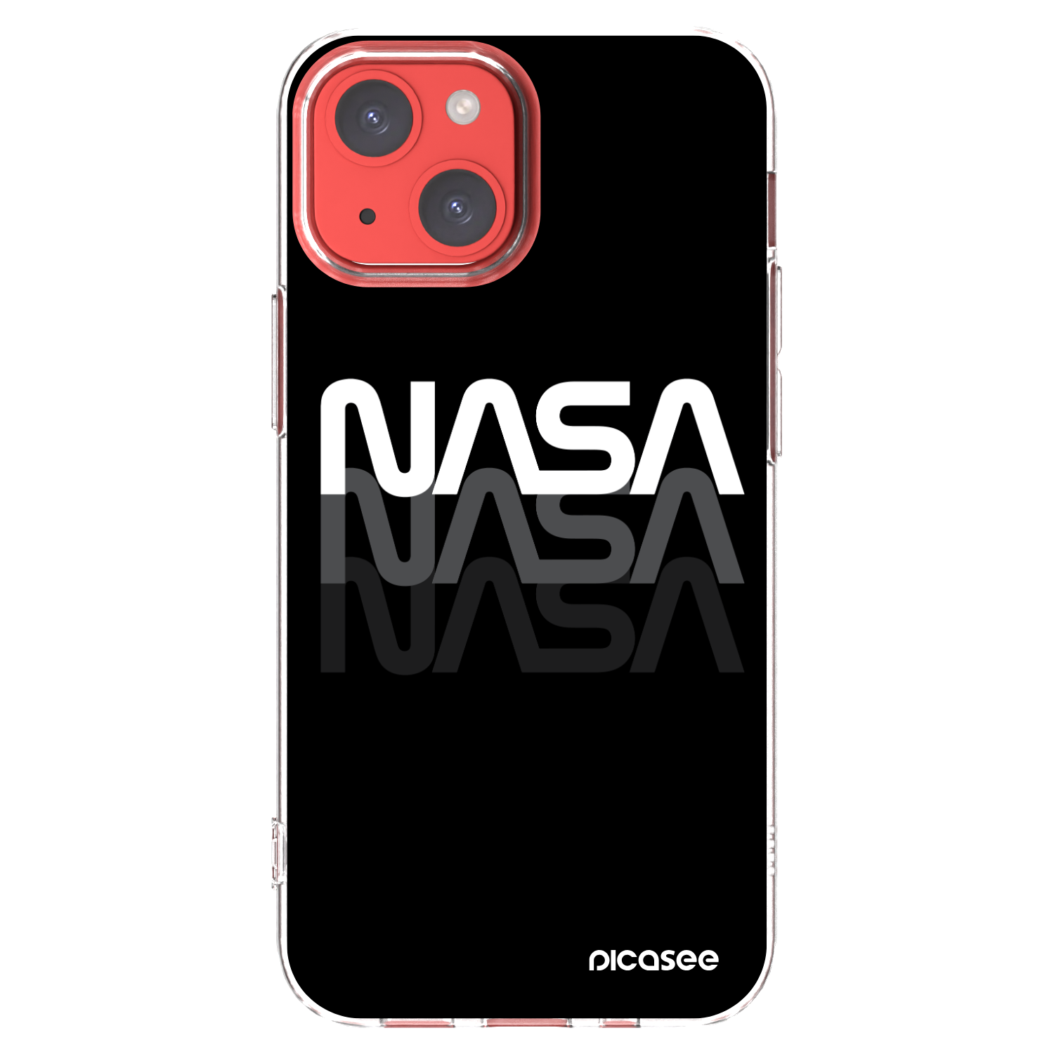 Picasee silikonowe przeźroczyste etui na Apple iPhone 13 mini - NASA Triple