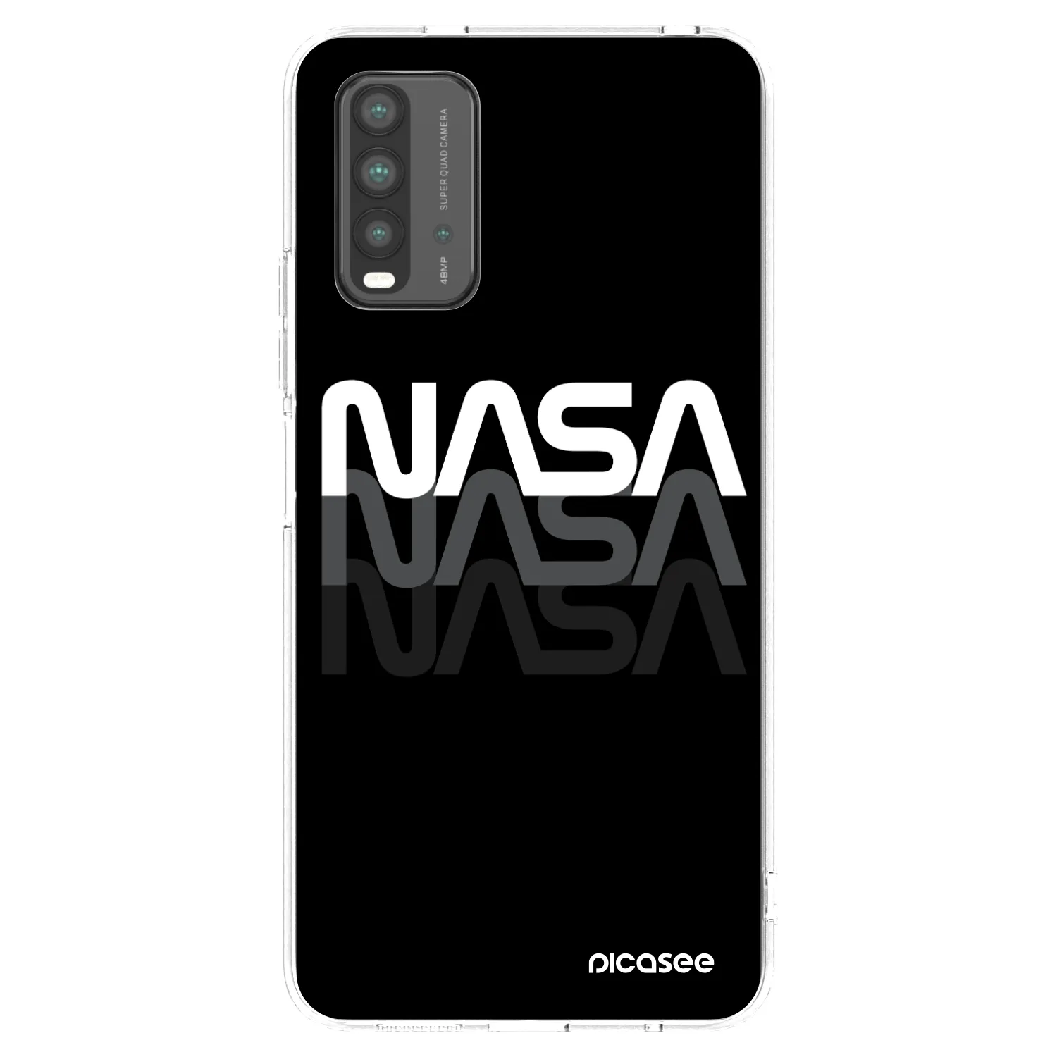 Picasee silikonowe przeźroczyste etui na Xiaomi Redmi 9T - NASA Triple
