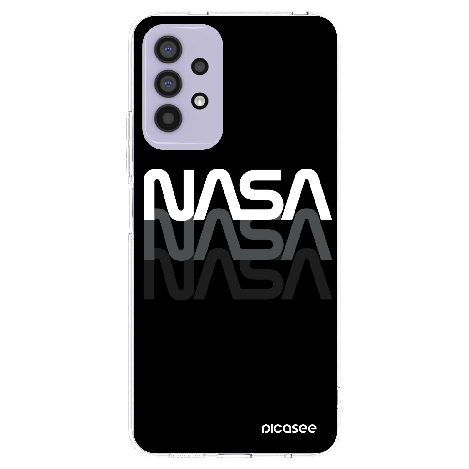 Picasee silikonowe przeźroczyste etui na Samsung Galaxy A32 4G SM-A325F - NASA Triple