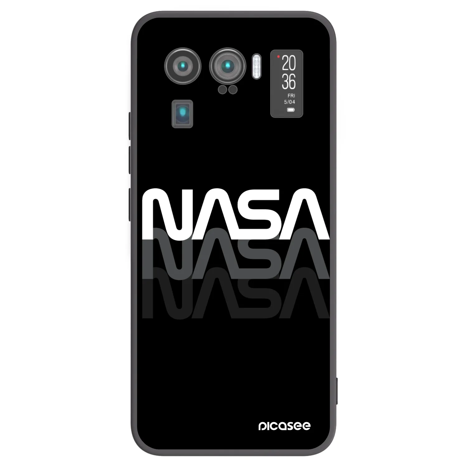 Picasee silikonowe czarne etui na Xiaomi Mi 11 Ultra - NASA Triple