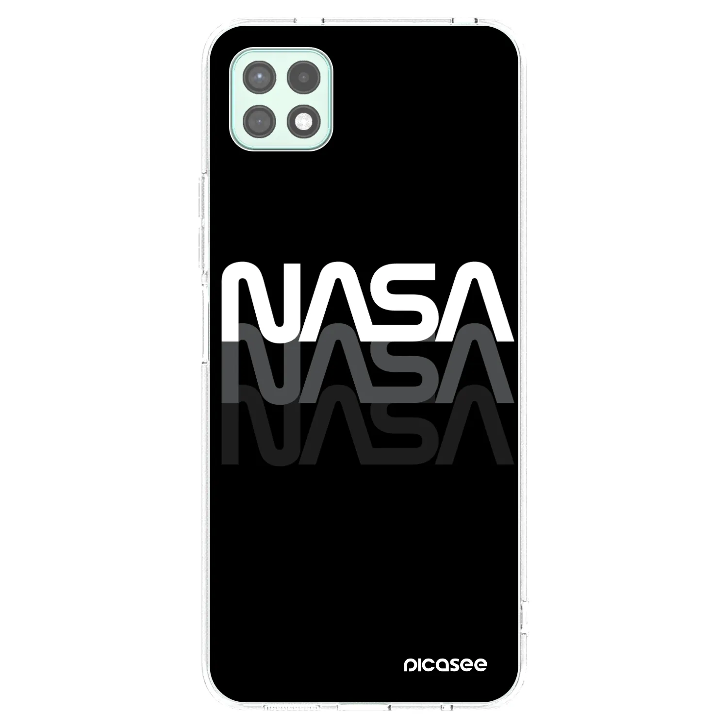 Picasee silikonowe przeźroczyste etui na Samsung Galaxy A22 A226B 5G - NASA Triple