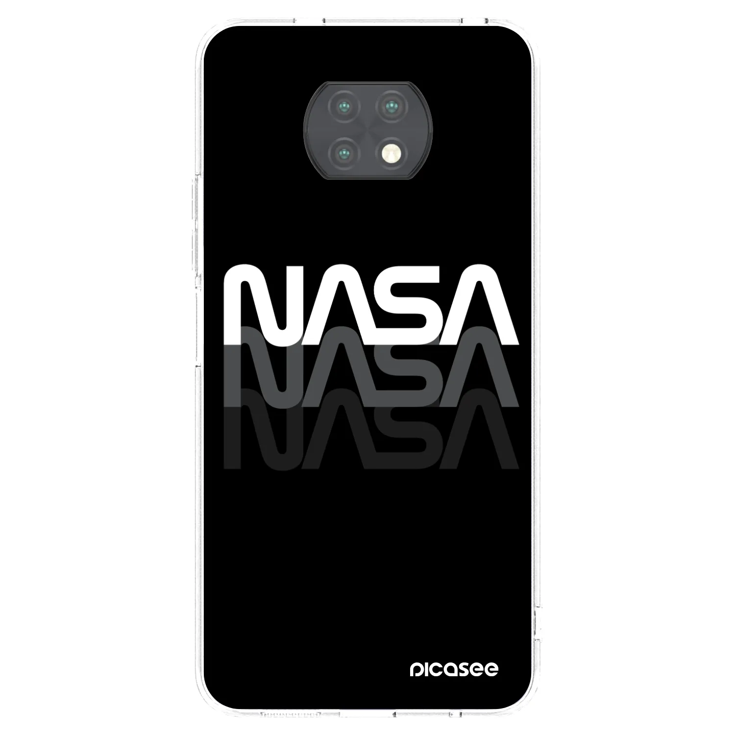 Picasee silikonowe przeźroczyste etui na Xiaomi Redmi Note 9T - NASA Triple
