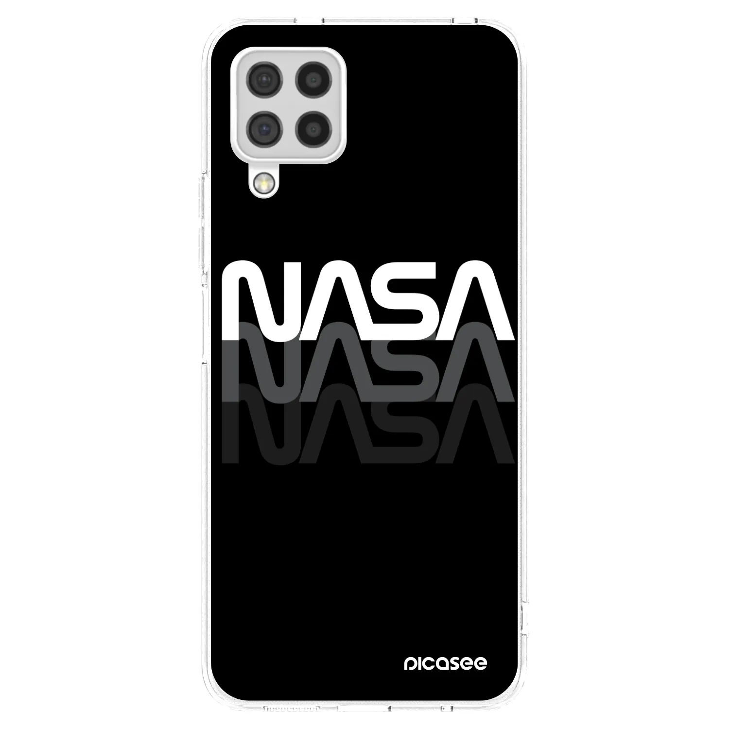 Picasee silikonowe przeźroczyste etui na Samsung Galaxy A22 A225F 4G - NASA Triple