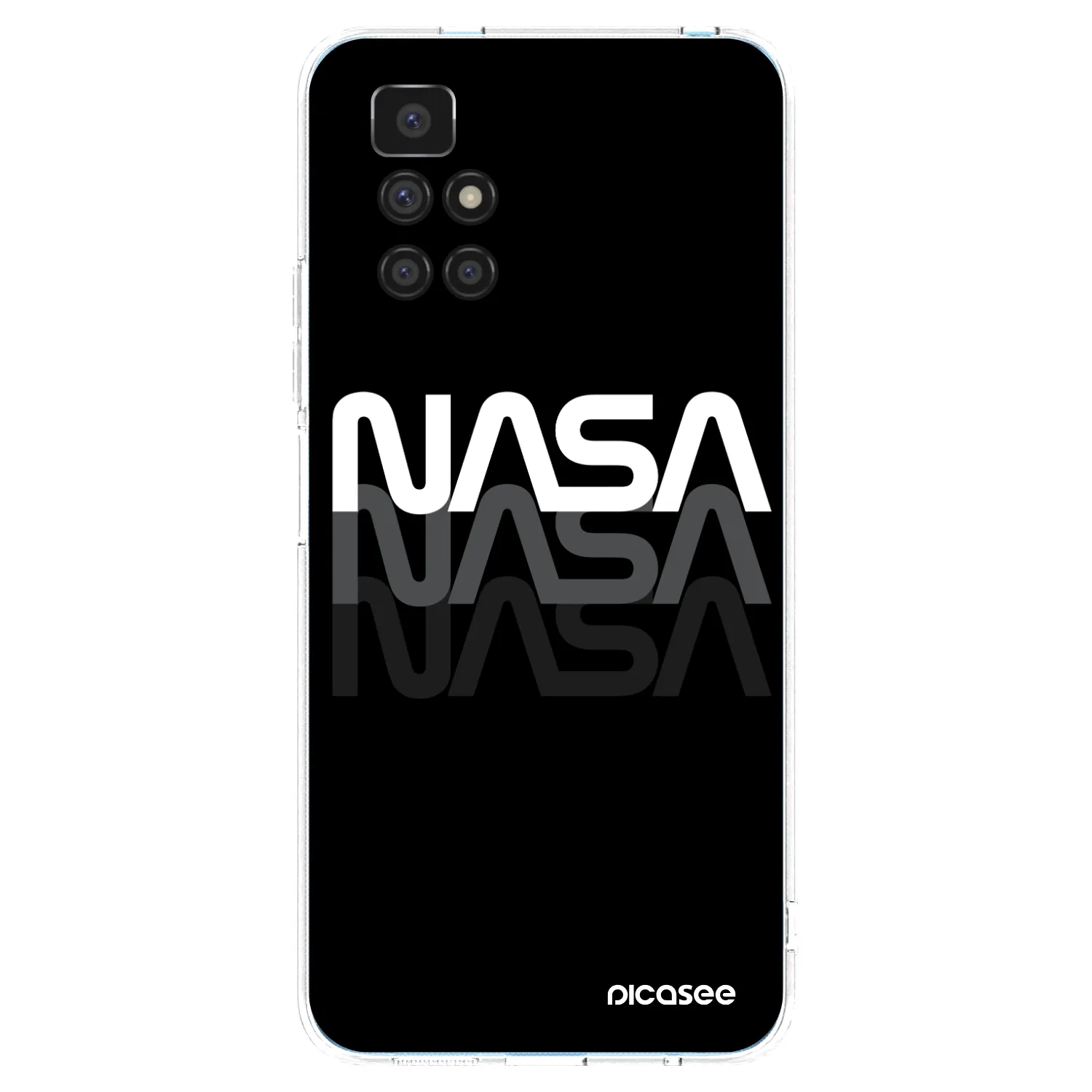 Picasee silikonowe przeźroczyste etui na Xiaomi Redmi 10 - NASA Triple
