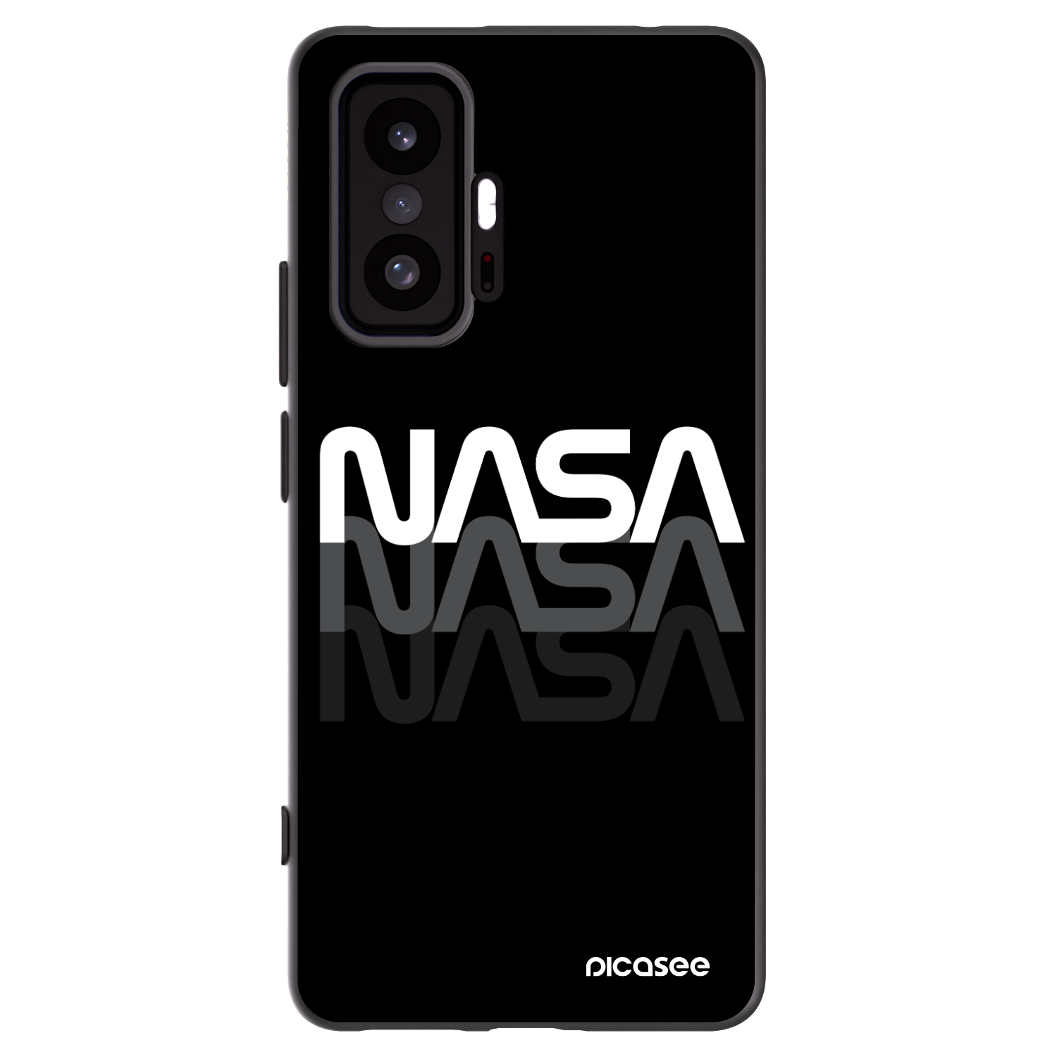 Picasee silikonowe czarne etui na Xiaomi 11T - NASA Triple