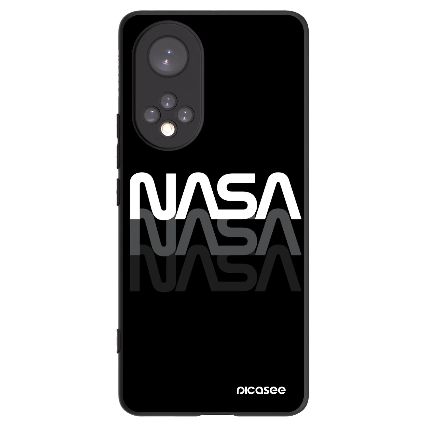 Picasee silikonowe czarne etui na Honor 50 5G - NASA Triple