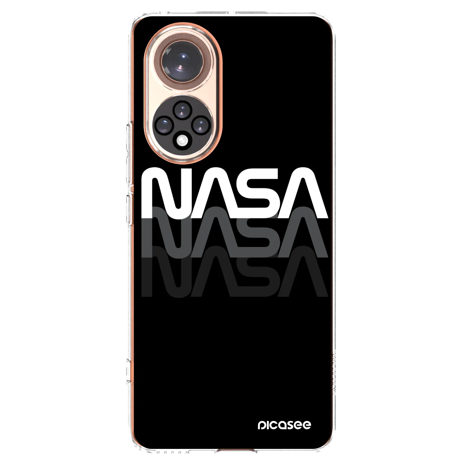 Picasee silikonowe przeźroczyste etui na Honor 50 5G - NASA Triple