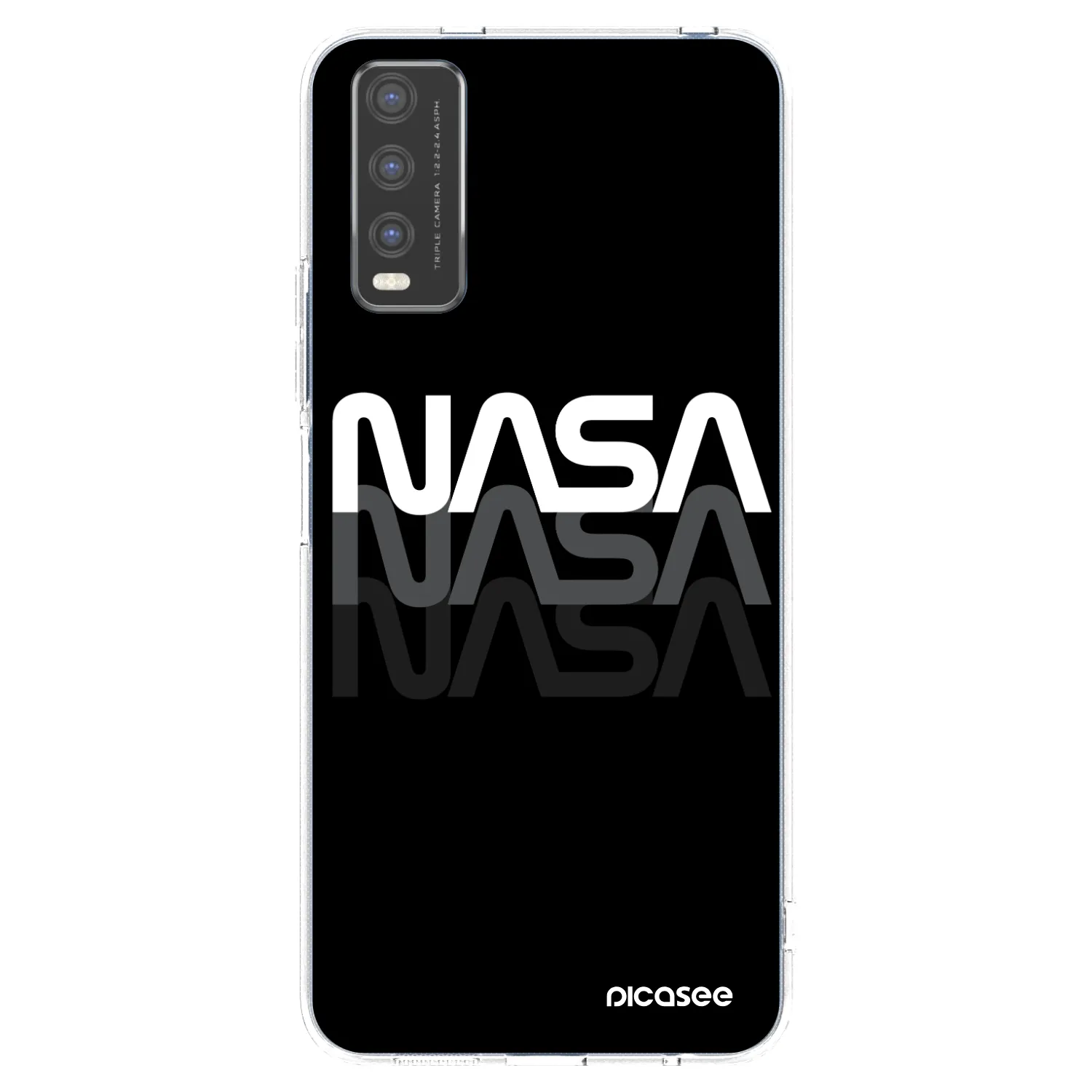 Picasee silikonowe przeźroczyste etui na Vivo Y20s - NASA Triple