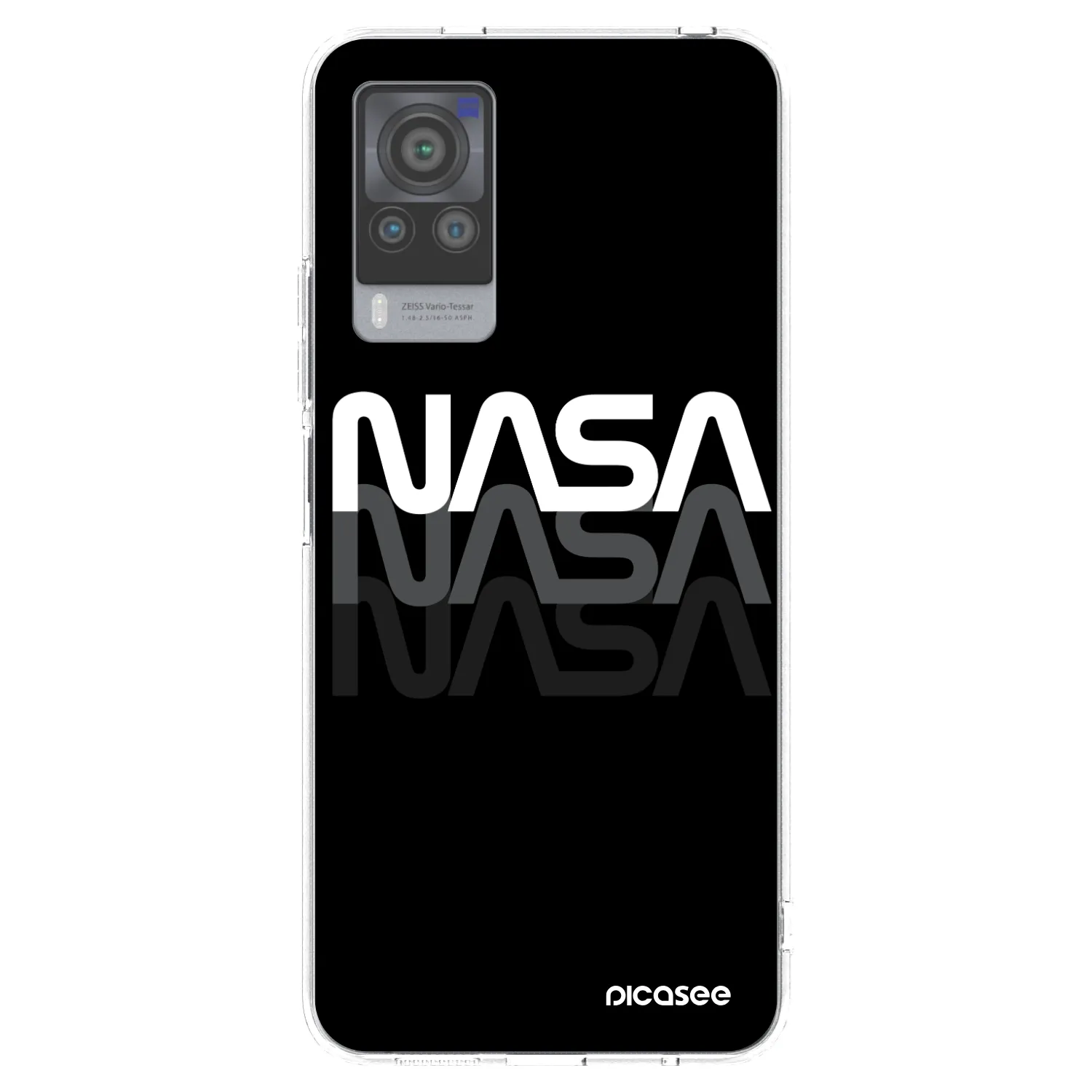 Picasee silikonowe przeźroczyste etui na Vivo X60 Pro 5G - NASA Triple