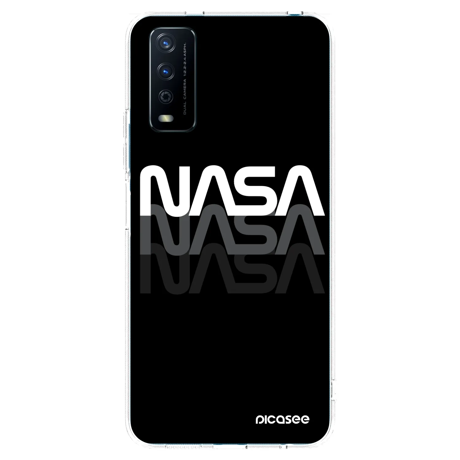 Picasee silikonowe przeźroczyste etui na Vivo Y11s - NASA Triple