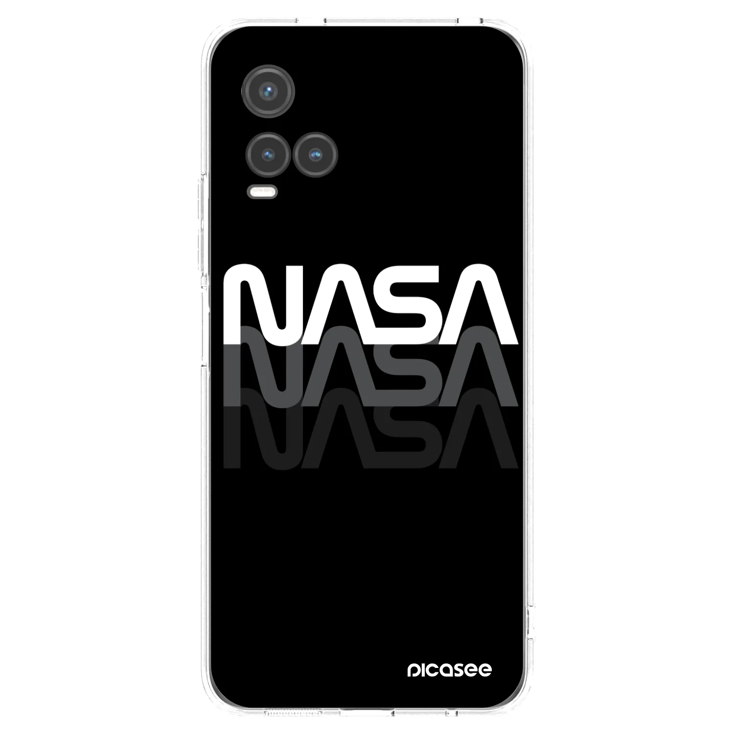Picasee silikonowe przeźroczyste etui na Vivo Y33s - NASA Triple