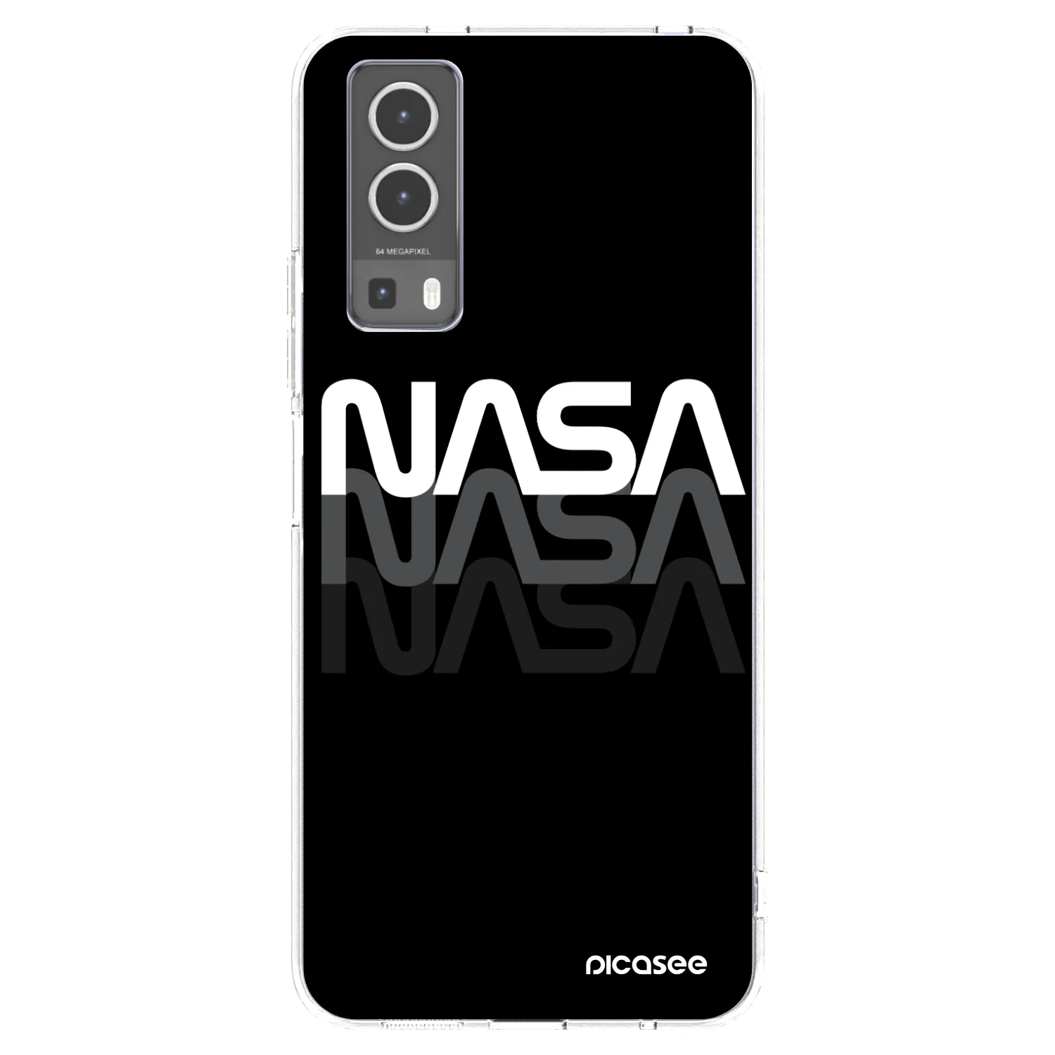 Picasee silikonowe przeźroczyste etui na Vivo Y72 5G - NASA Triple