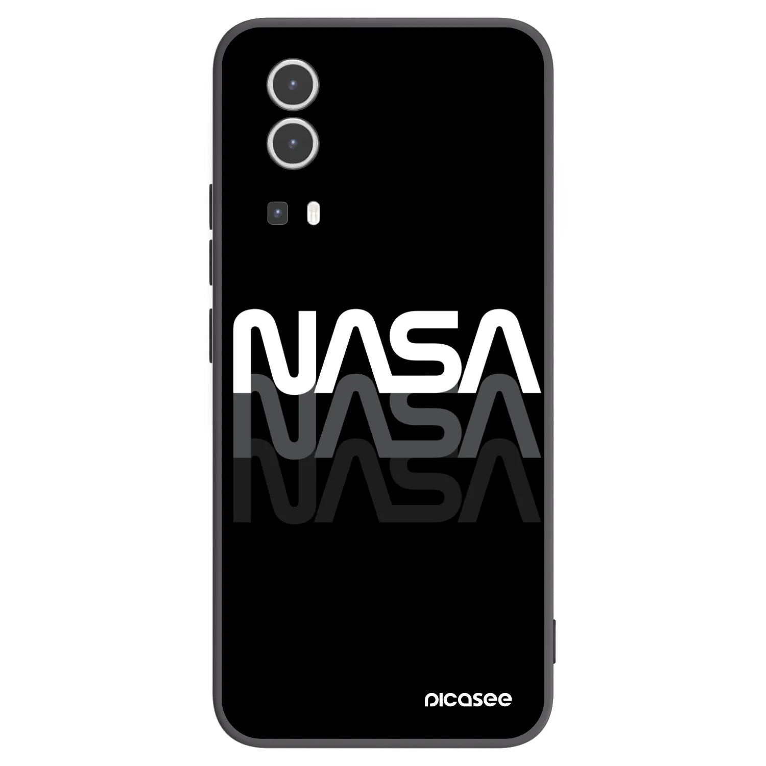 Picasee silikonowe czarne etui na Vivo Y72 5G - NASA Triple