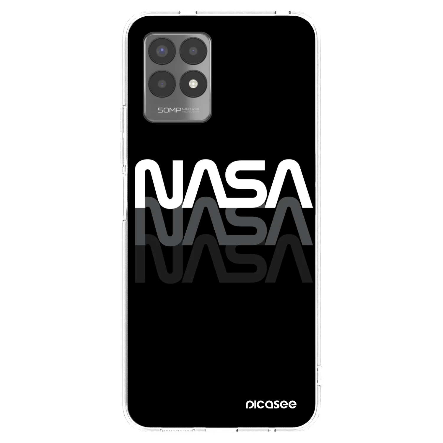 Picasee silikonowe przeźroczyste etui na Realme 8i - NASA Triple