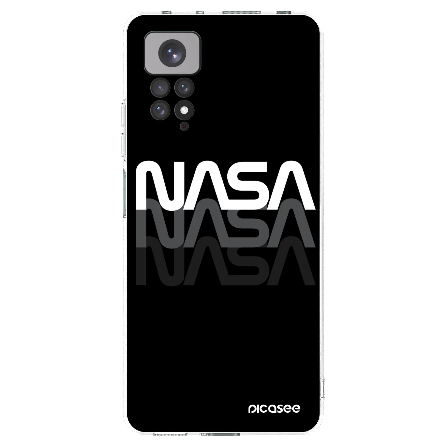 Picasee silikonowe przeźroczyste etui na Xiaomi Redmi Note 11S 4G - NASA Triple