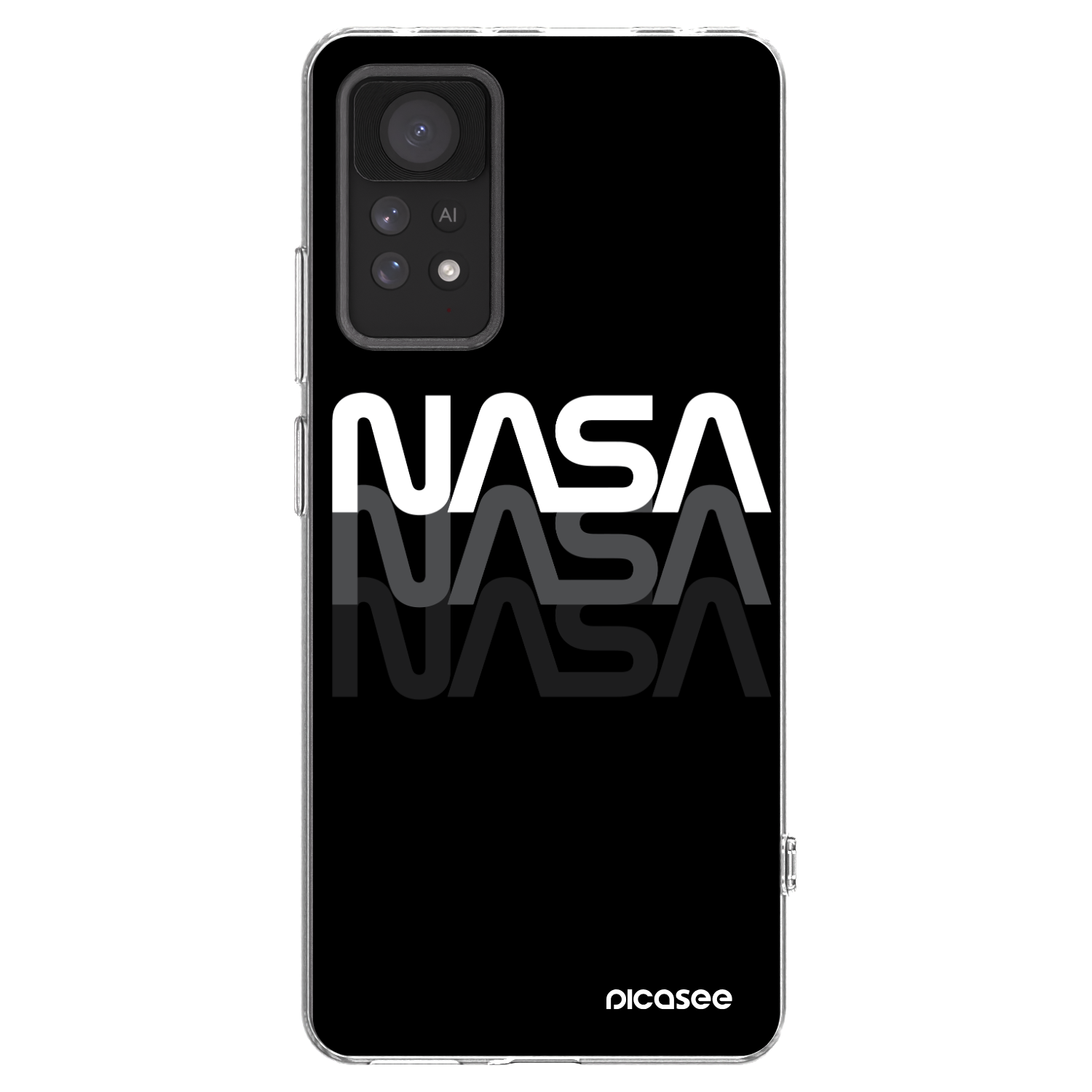Picasee silikonowe przeźroczyste etui na Xiaomi Redmi Note 11 Pro 5G - NASA Triple
