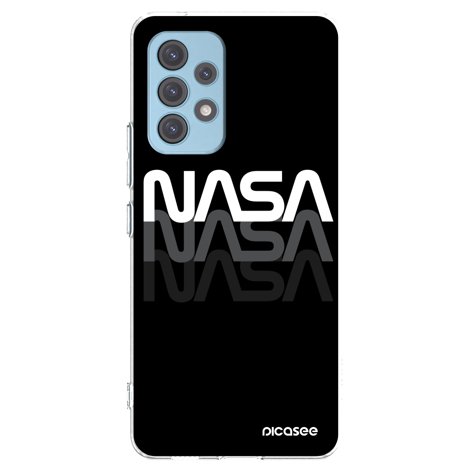 Picasee silikonowe przeźroczyste etui na Samsung Galaxy A53 5G A536 - NASA Triple
