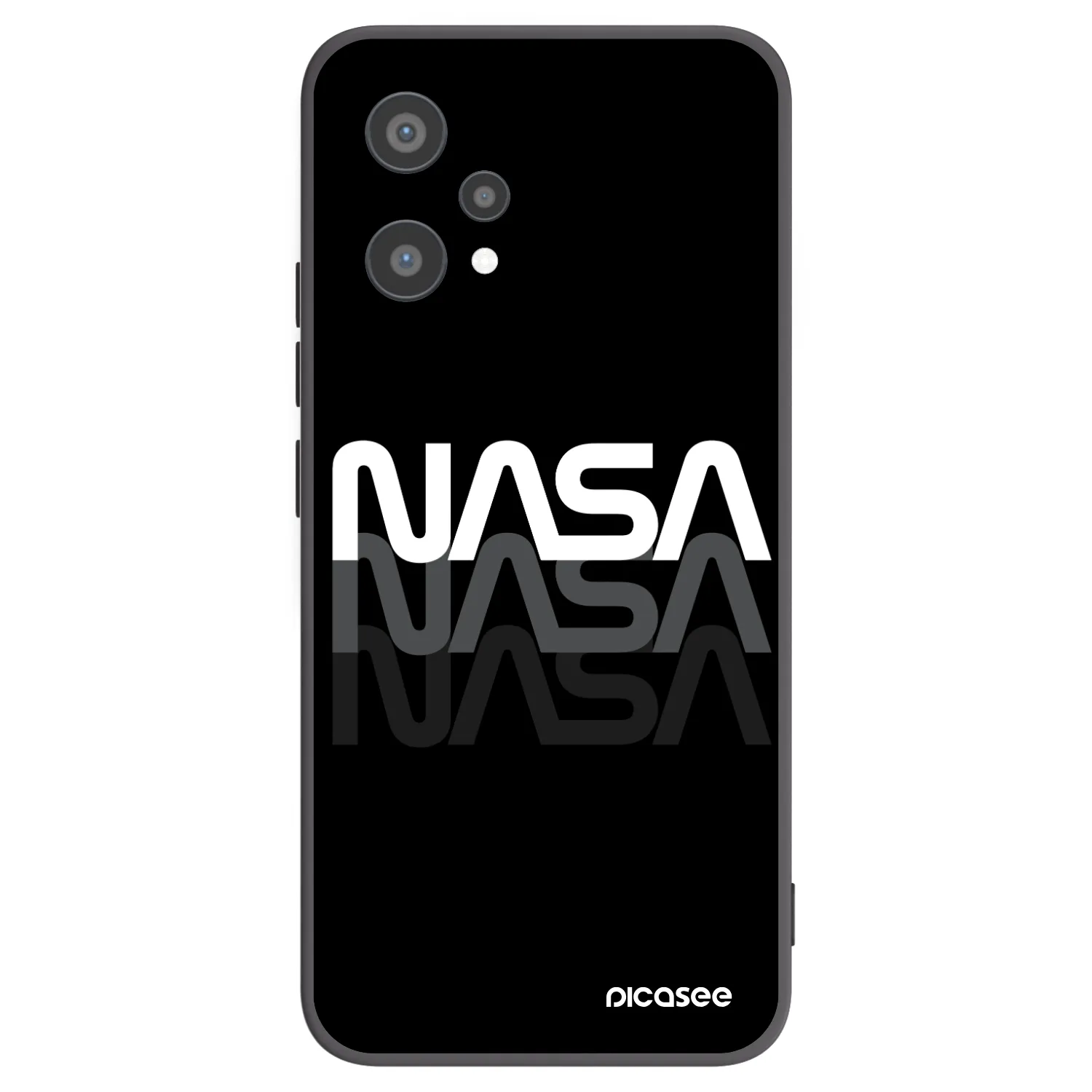 Picasee silikonowe czarne etui na Realme 9 Pro 5G - NASA Triple