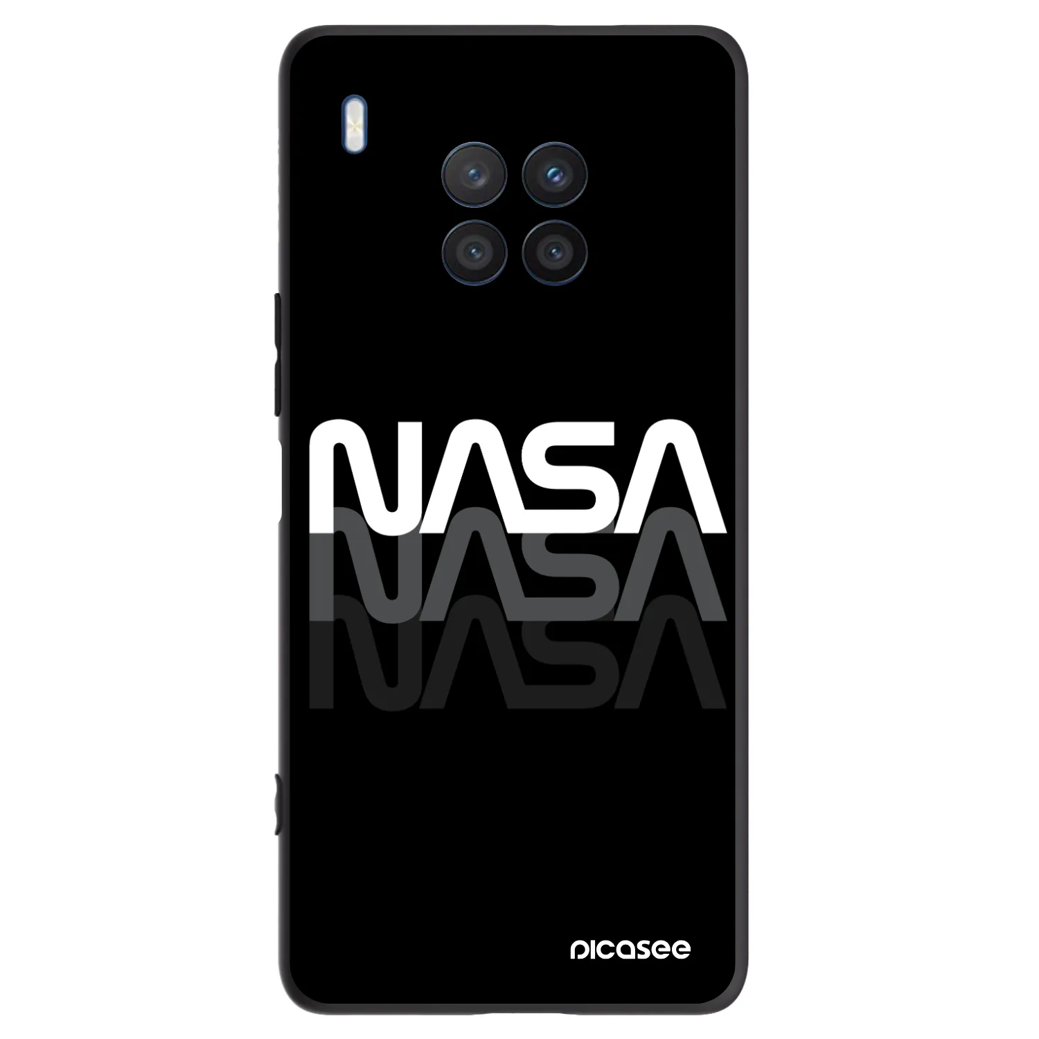 Picasee silikonowe czarne etui na Honor 50 Lite - NASA Triple