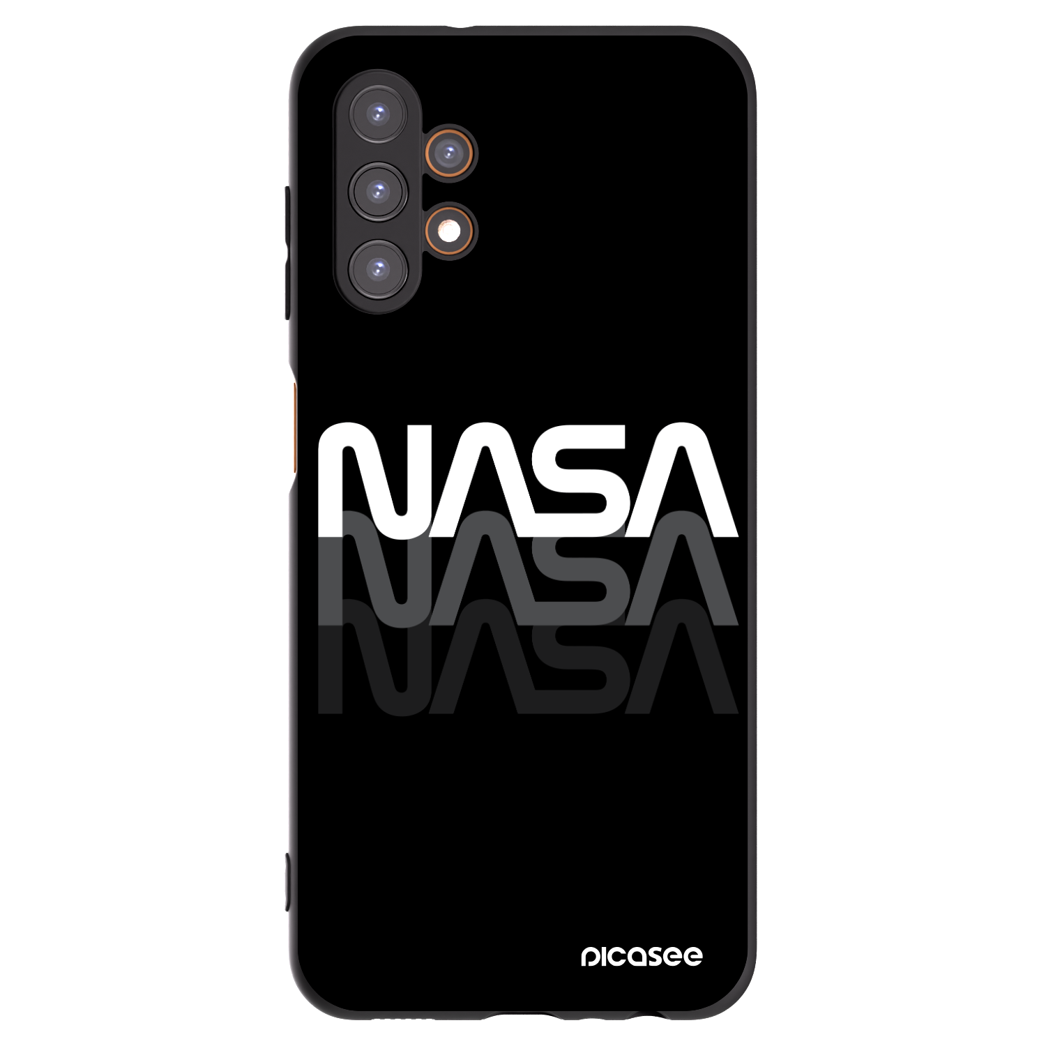 Picasee silikonowe czarne etui na Samsung Galaxy A13 4G A135 - NASA Triple