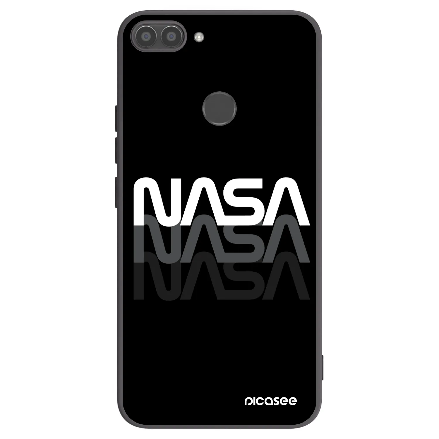 Picasee silikonowe czarne etui na Huawei P Smart - NASA Triple