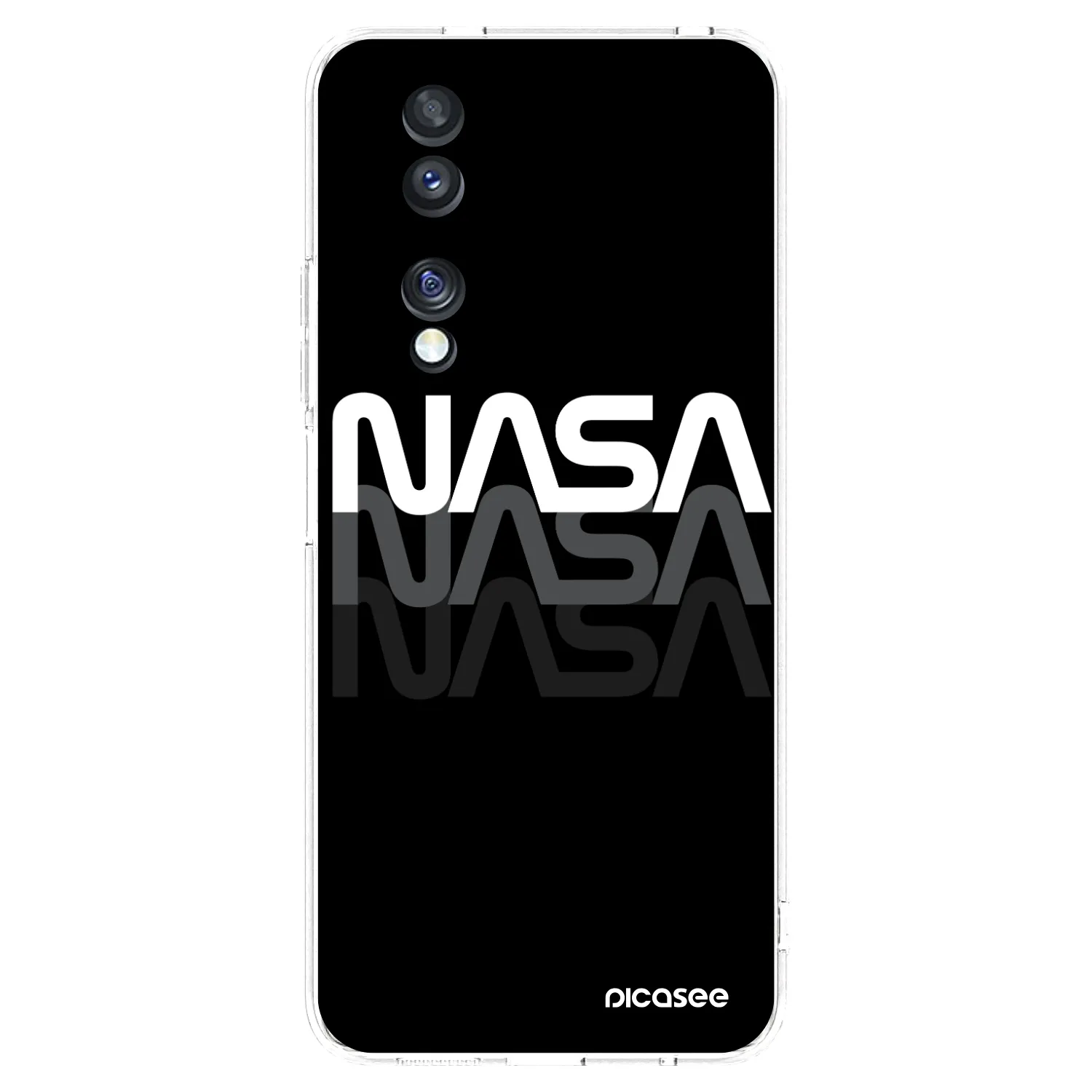 Picasee silikonowe przeźroczyste etui na Honor 70 - NASA Triple