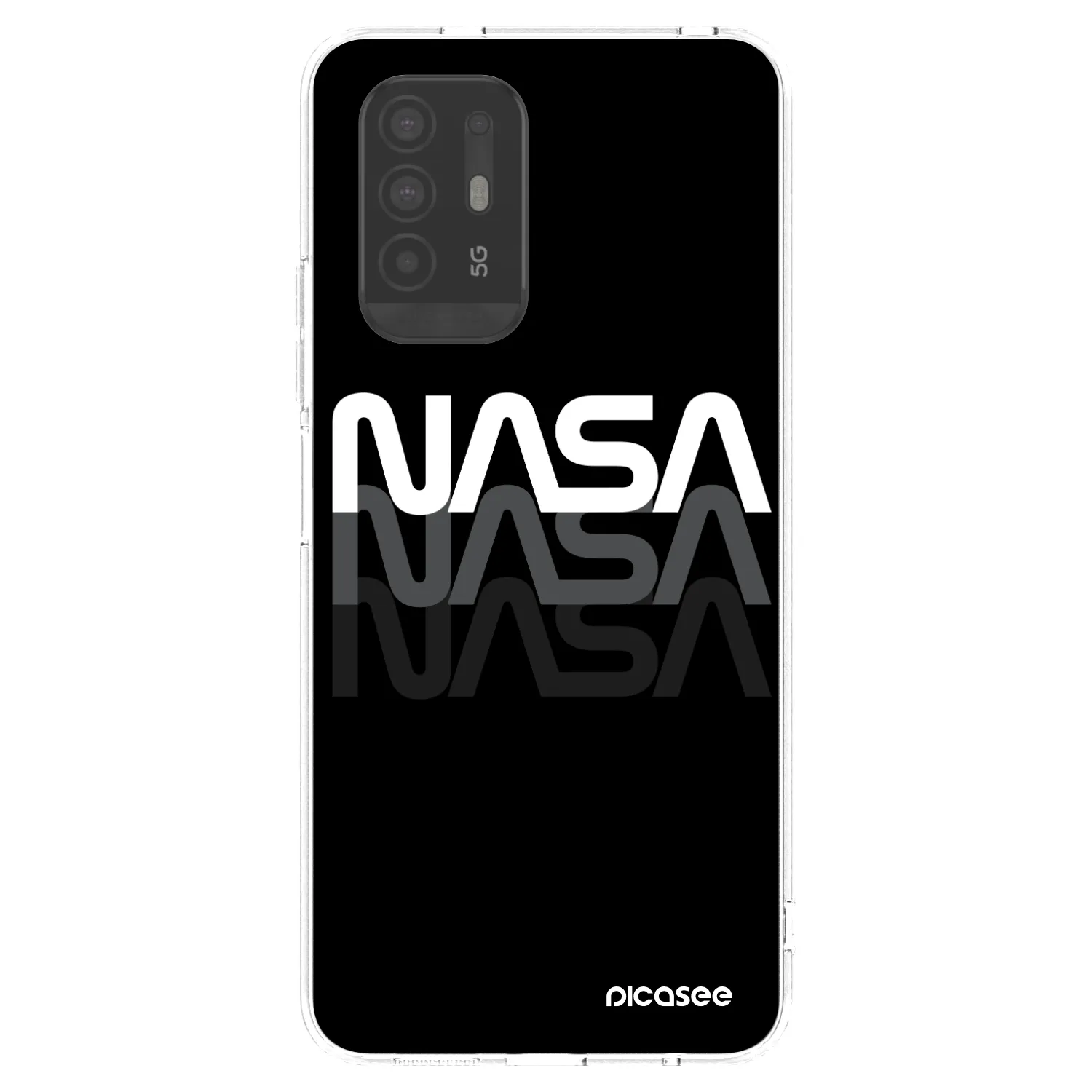 Picasee silikonowe przeźroczyste etui na OPPO A94 5G - NASA Triple