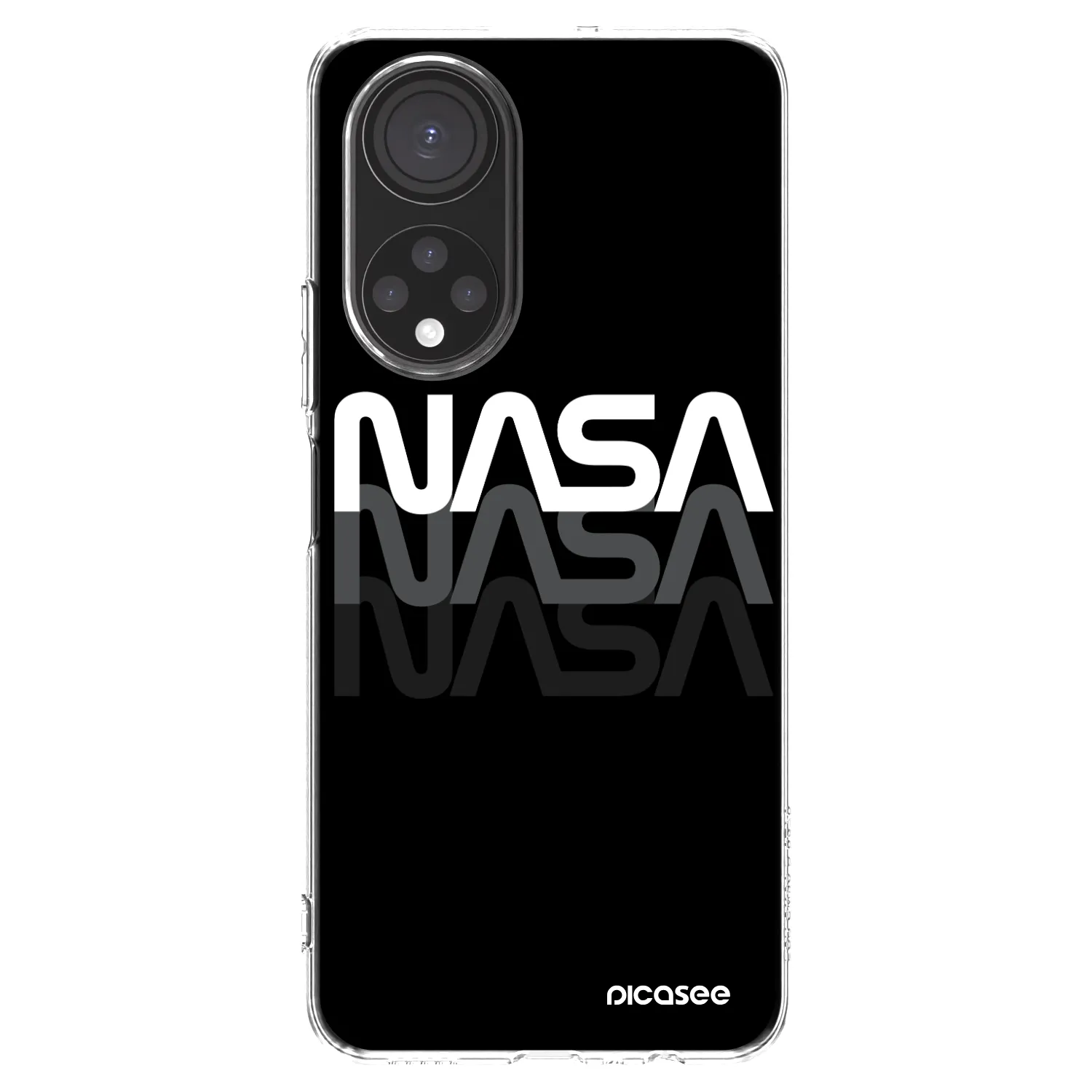 Picasee silikonowe przeźroczyste etui na Honor X7 - NASA Triple