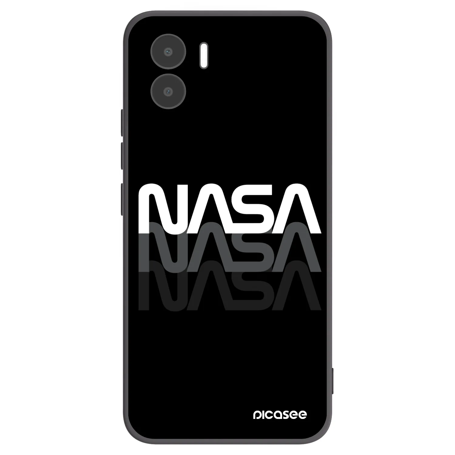 Picasee silikonowe czarne etui na Xiaomi Redmi A1 - NASA Triple