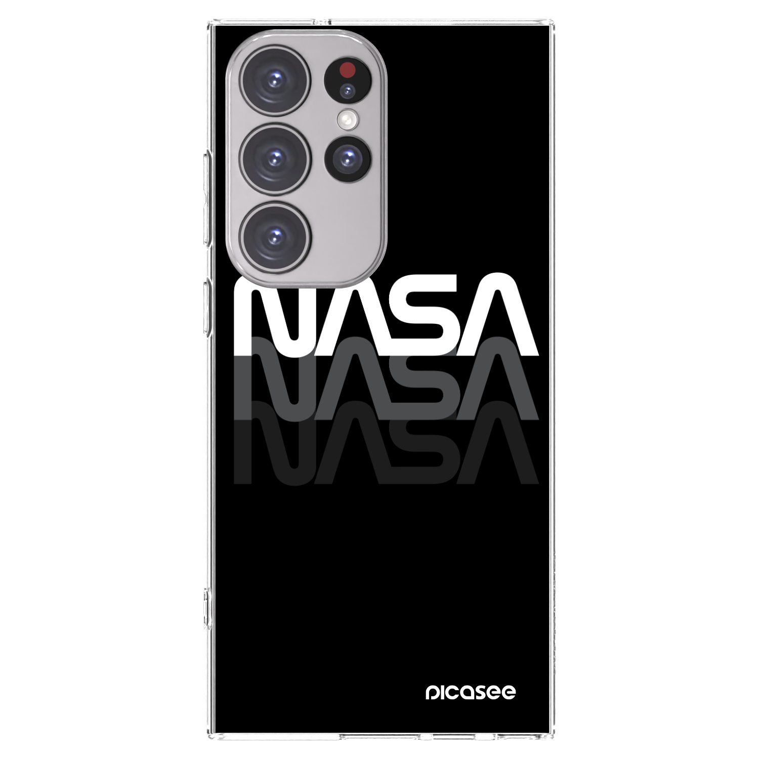 Picasee silikonowe przeźroczyste etui na Samsung Galaxy S23 Ultra 5G - NASA Triple
