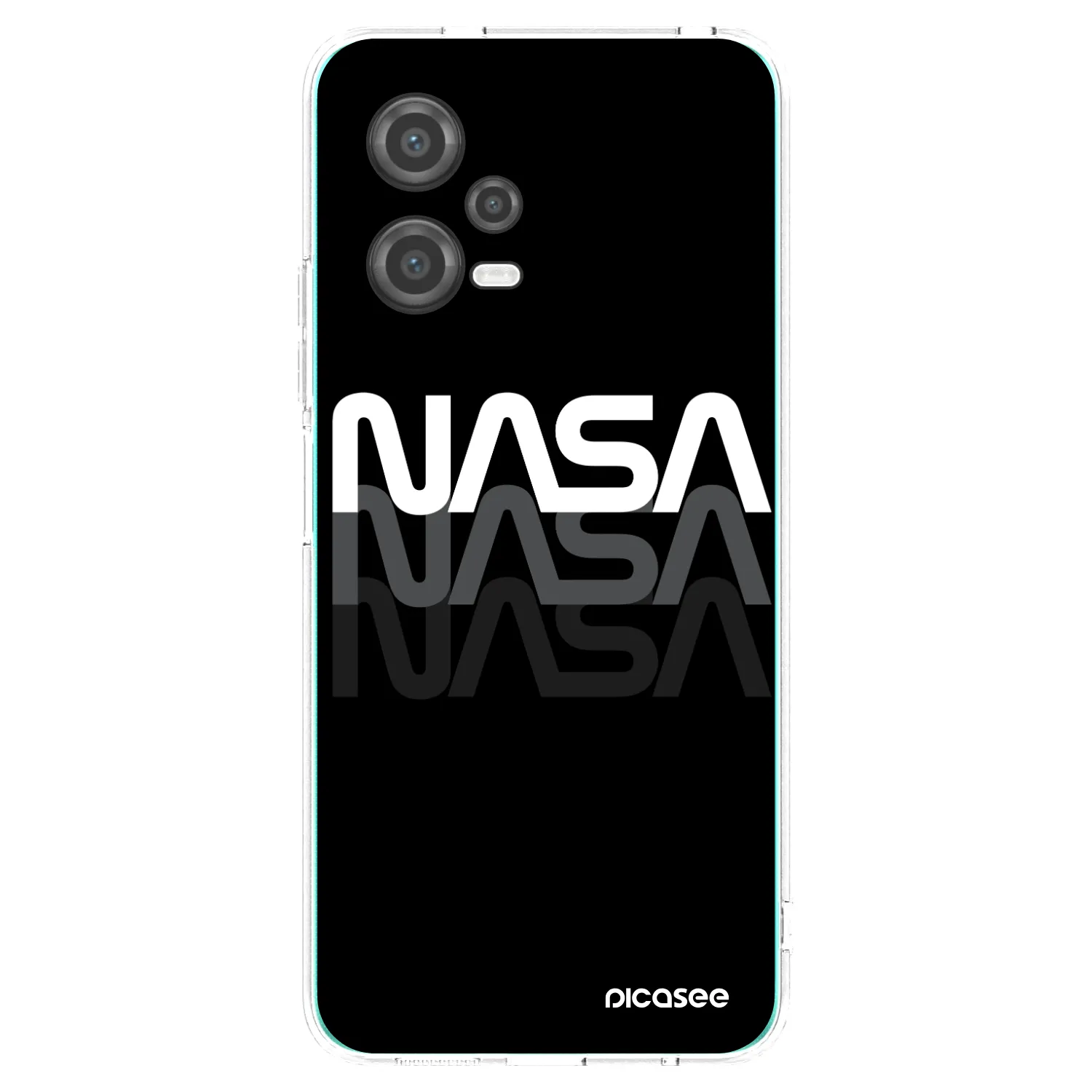Picasee silikonowe przeźroczyste etui na Xiaomi Poco X5 - NASA Triple