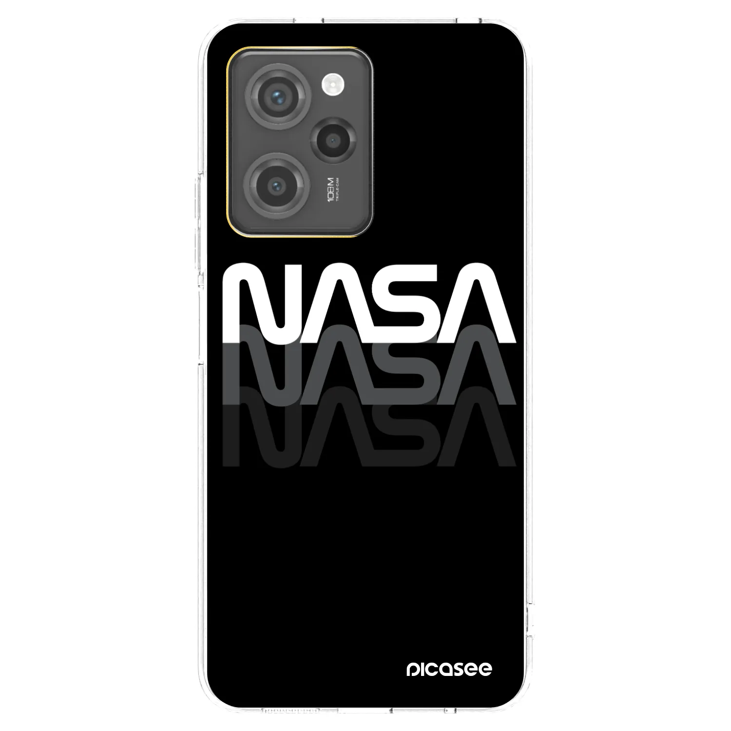 Picasee silikonowe przeźroczyste etui na Xiaomi Poco X5 Pro - NASA Triple