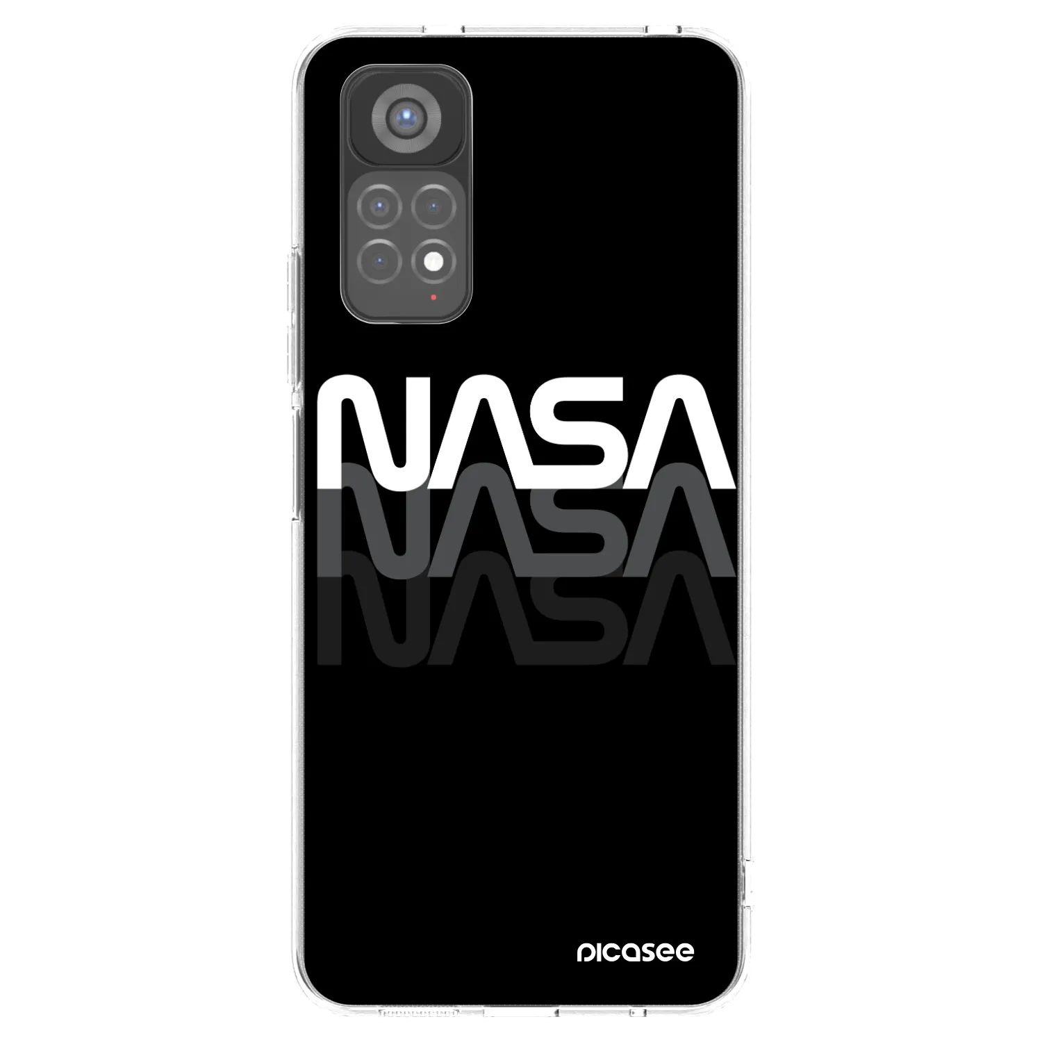 Picasee silikonowe przeźroczyste etui na Xiaomi Redmi Note 11S 5G - NASA Triple