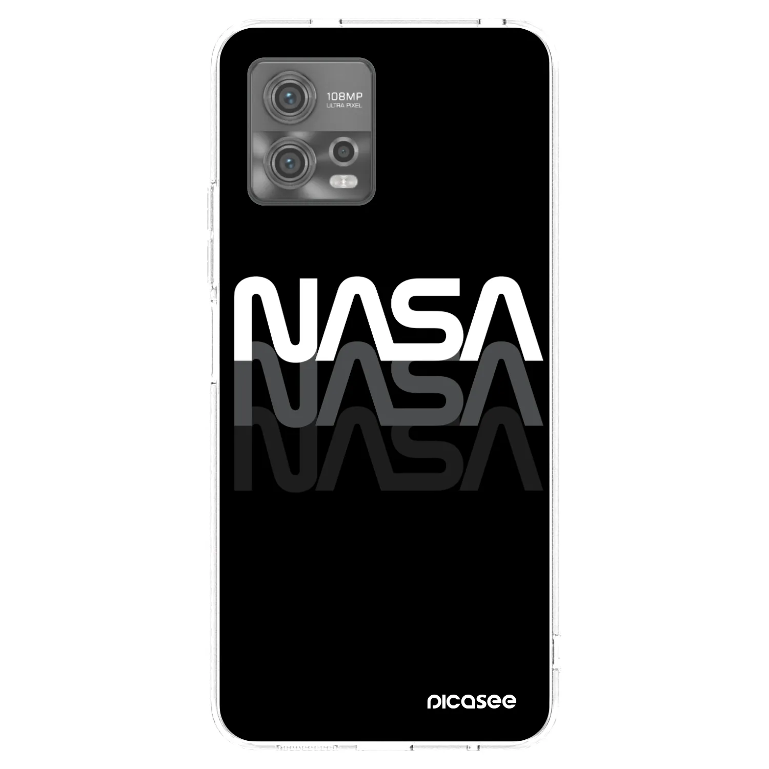 Picasee silikonowe przeźroczyste etui na Motorola Moto G72 - NASA Triple
