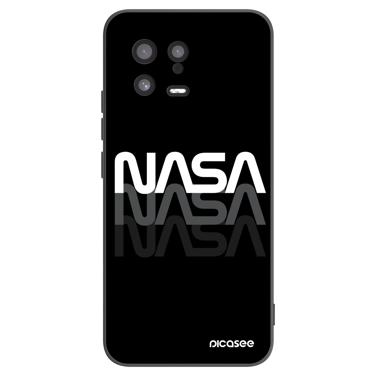 Picasee silikonowe czarne etui na Xiaomi 13 - NASA Triple