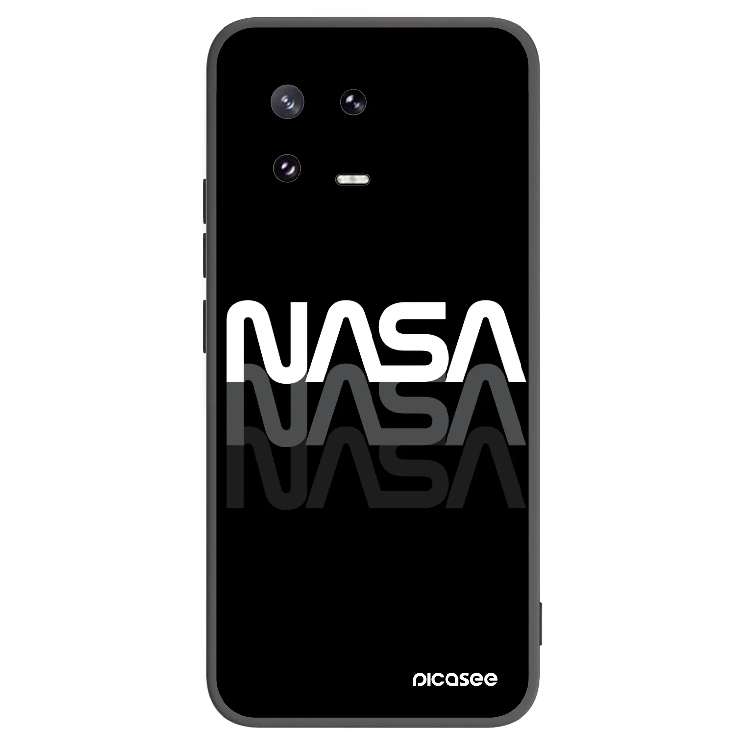 Picasee silikonowe czarne etui na Xiaomi 13 Pro - NASA Triple