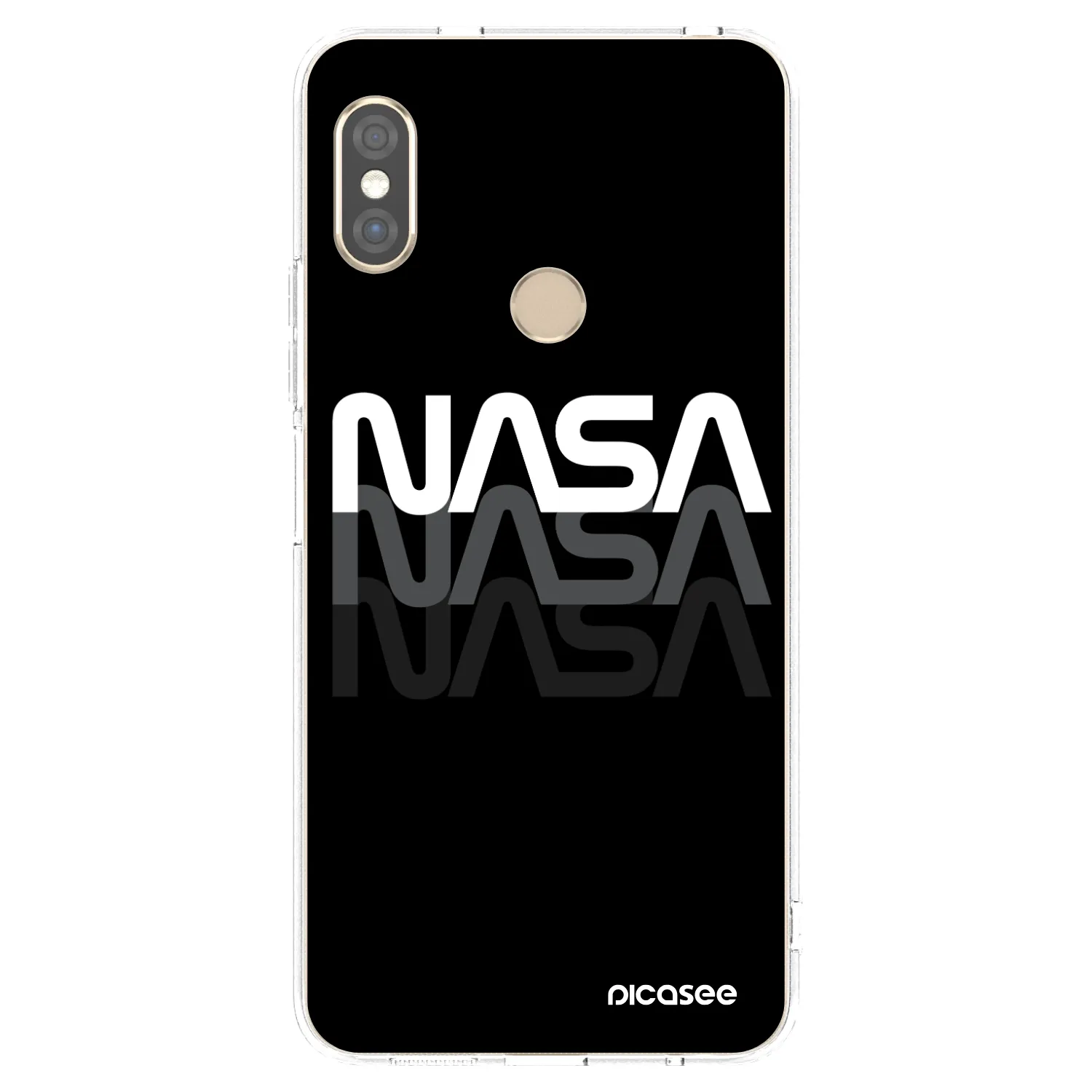 Picasee silikonowe przeźroczyste etui na Xiaomi Redmi Note 5 Global - NASA Triple