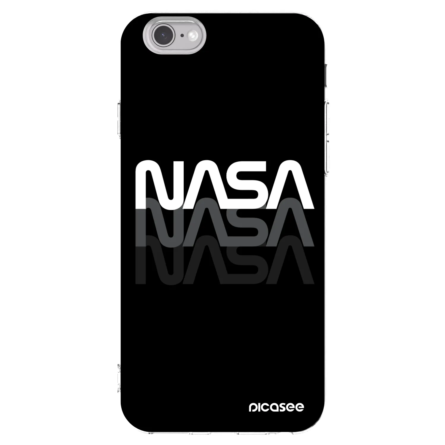 Picasee silikonowe przeźroczyste etui na Apple iPhone 6/6S - NASA Triple