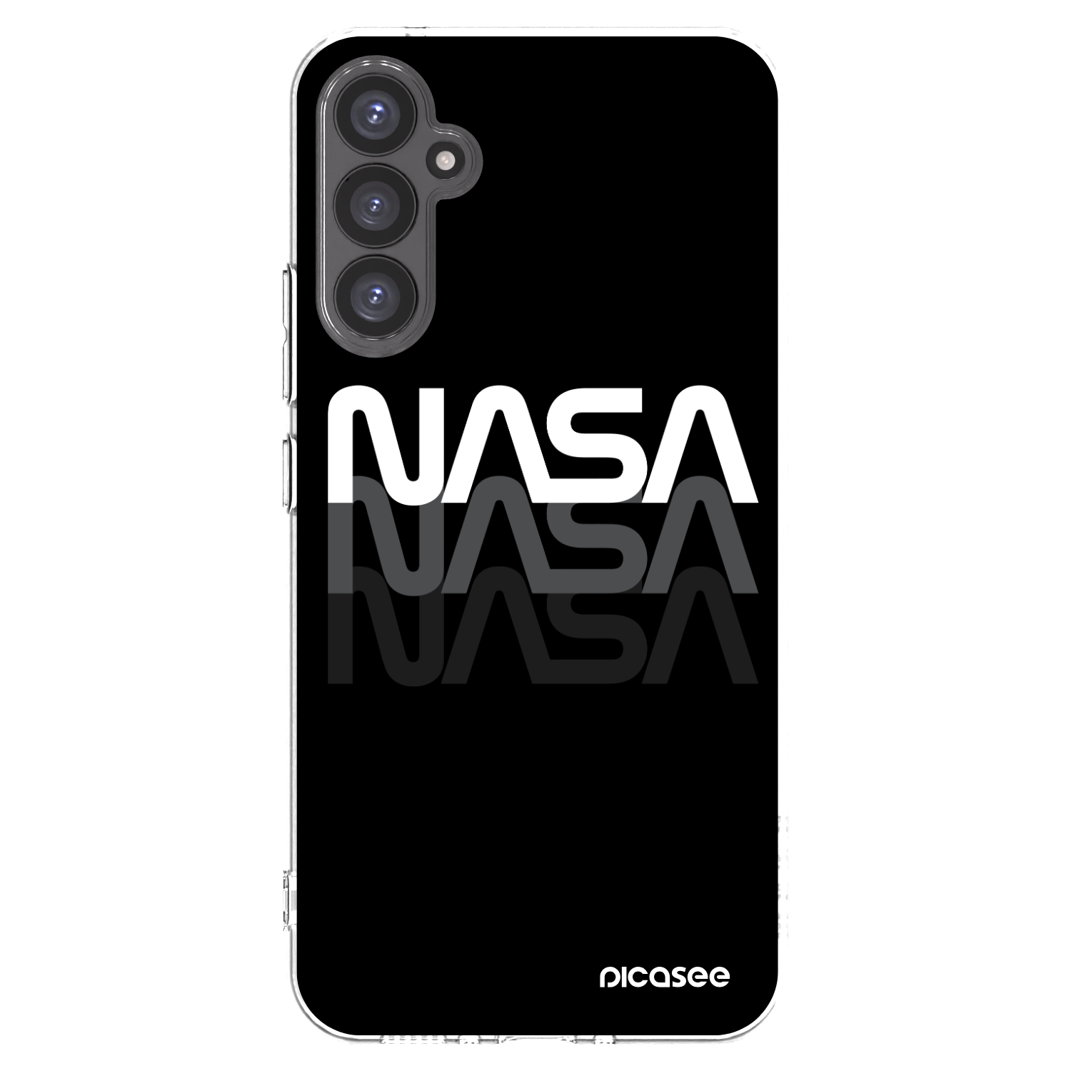 Picasee silikonowe przeźroczyste etui na Samsung Galaxy A34 5G A346B - NASA Triple