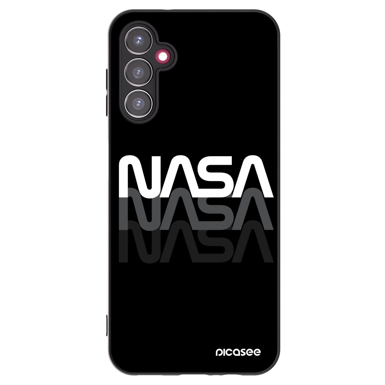 Picasee silikonowe czarne etui na Samsung Galaxy A14 5G A146P - NASA Triple