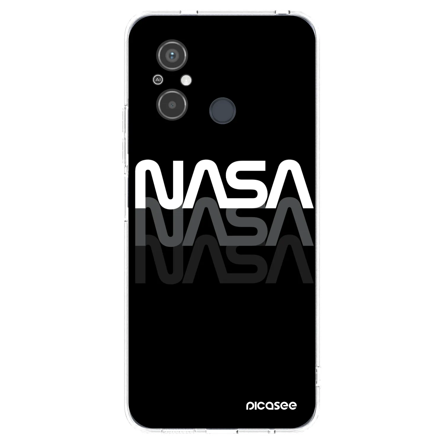 Picasee silikonowe przeźroczyste etui na Xiaomi Redmi 12C - NASA Triple