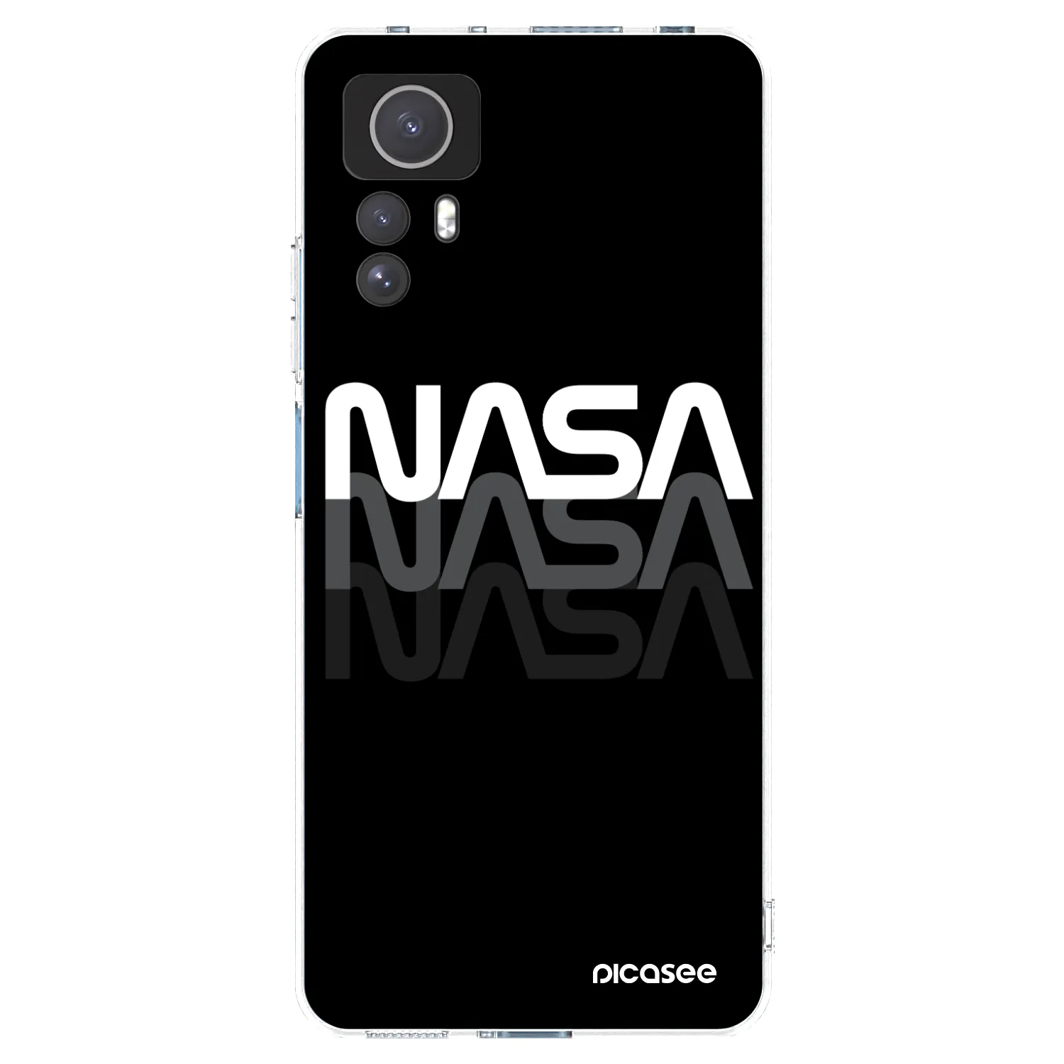 Picasee silikonowe przeźroczyste etui na Xiaomi Redmi Note 12S - NASA Triple