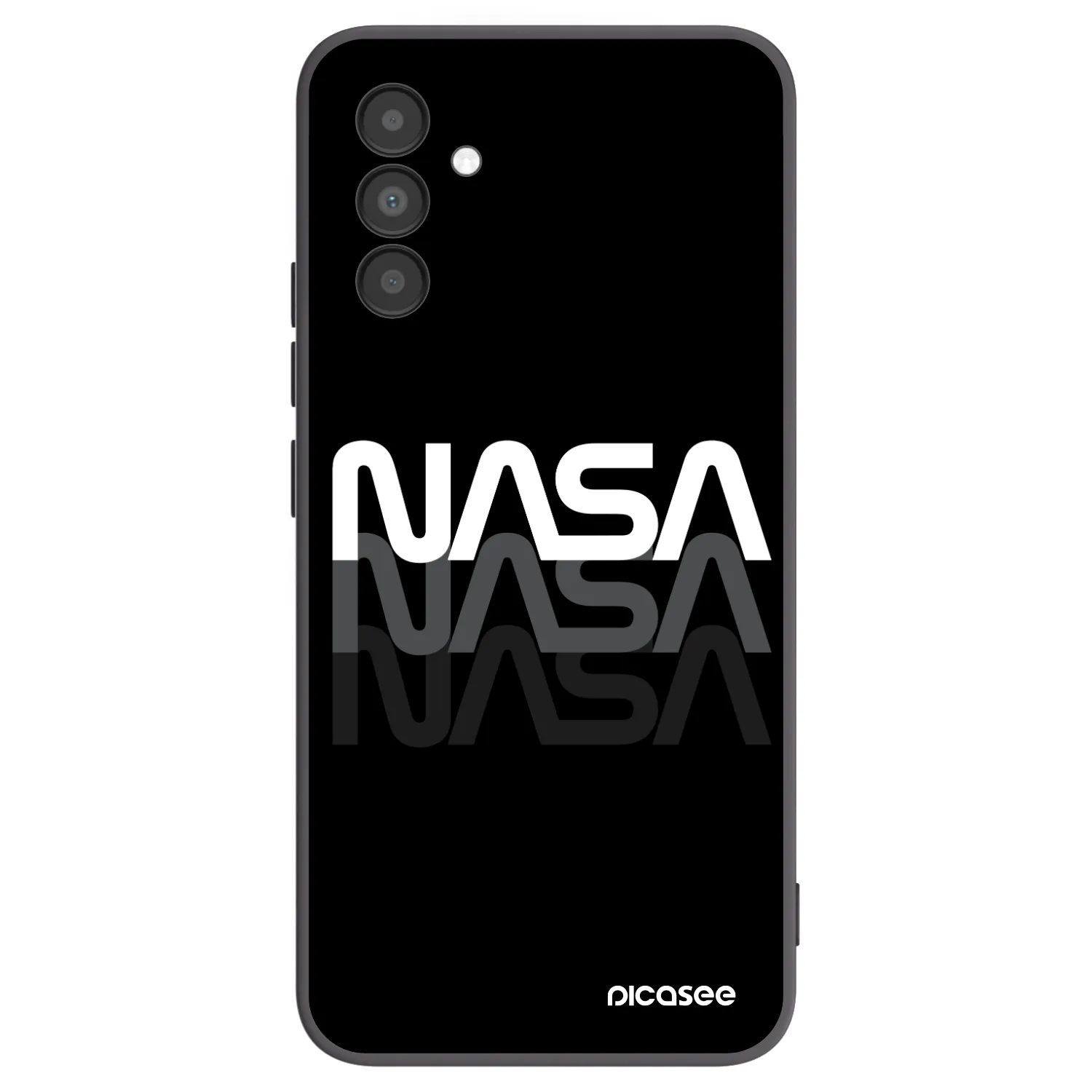 Picasee silikonowe czarne etui na Samsung Galaxy A04s A047F - NASA Triple