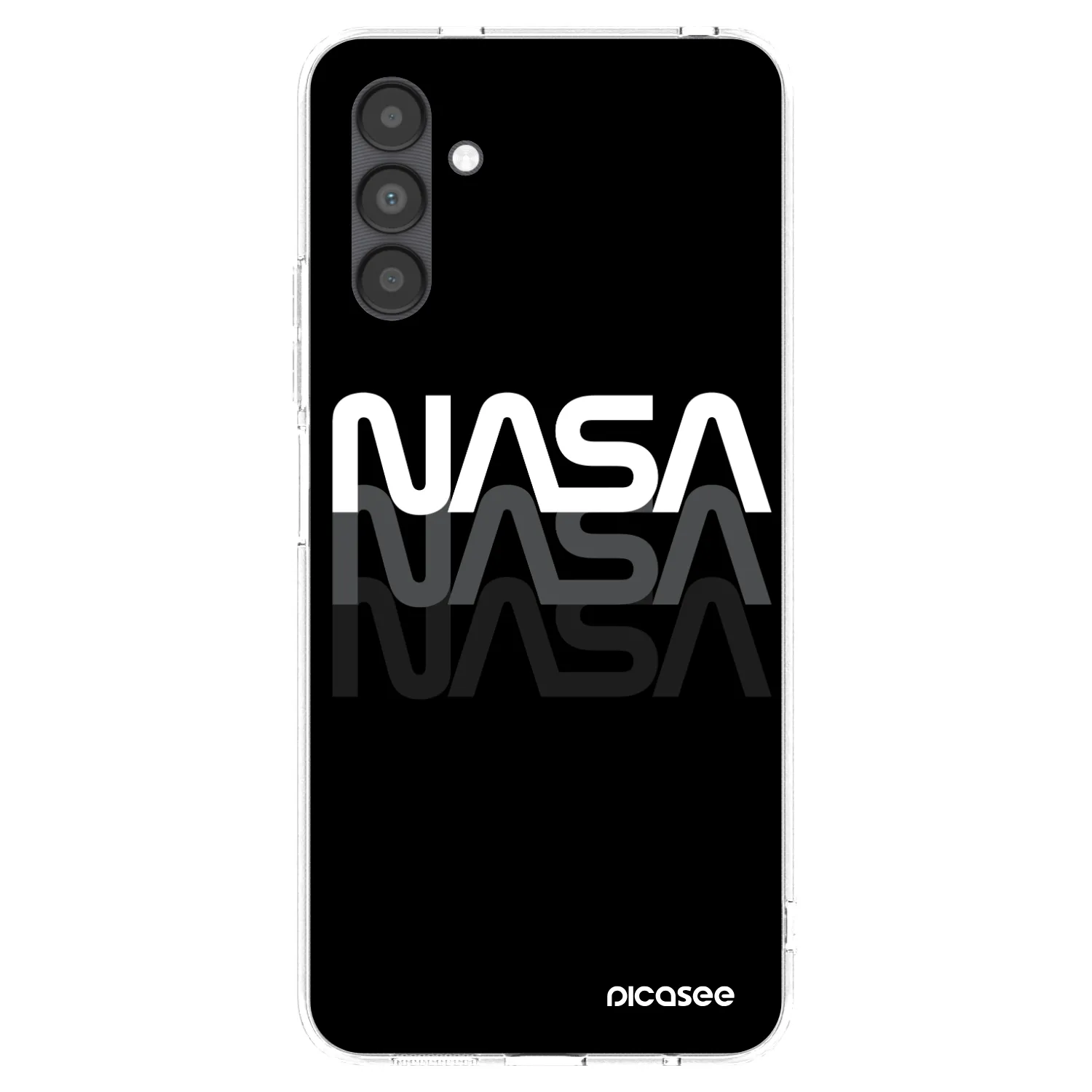 Picasee silikonowe przeźroczyste etui na Samsung Galaxy A04s A047F - NASA Triple