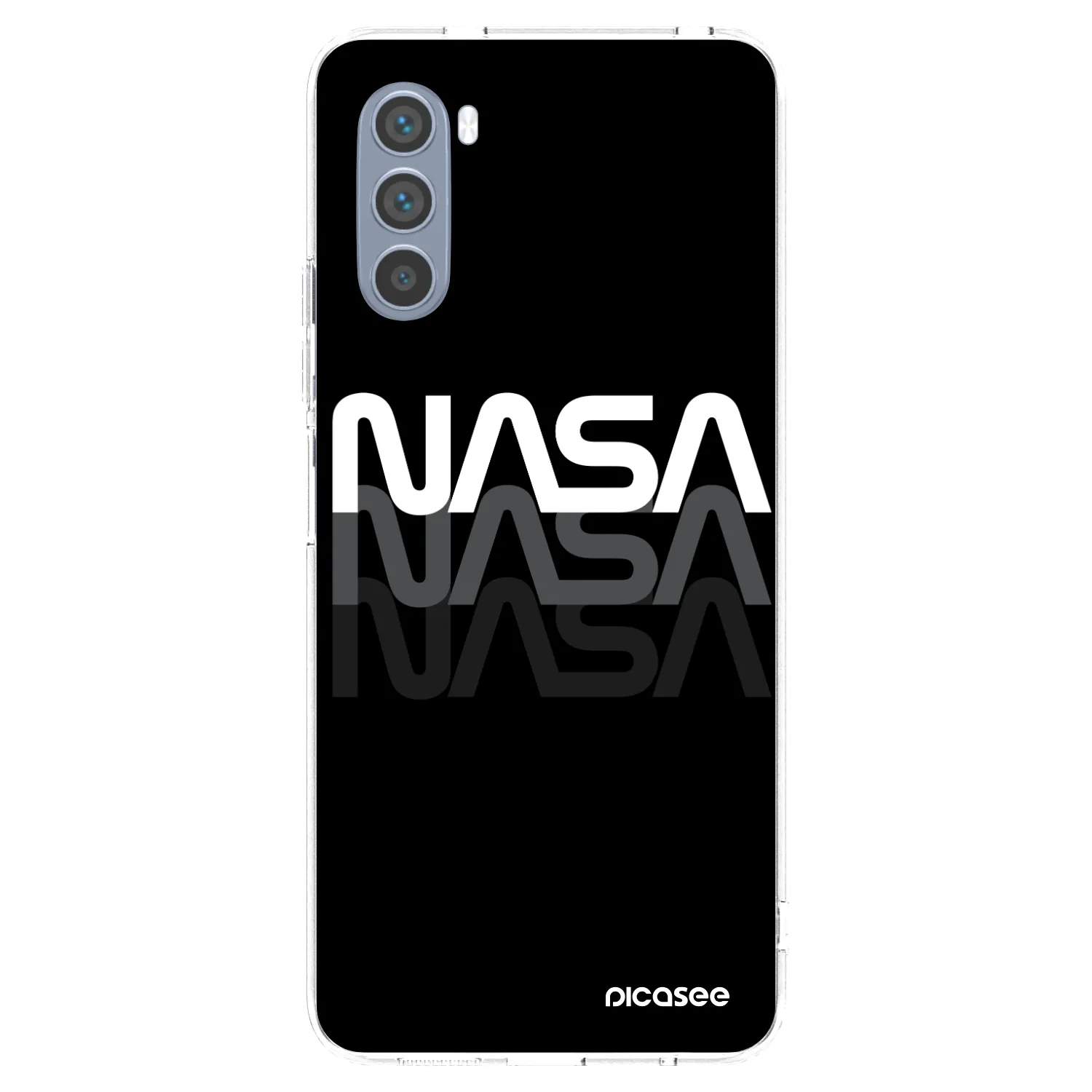 Picasee silikonowe przeźroczyste etui na Motorola Moto G62 - NASA Triple