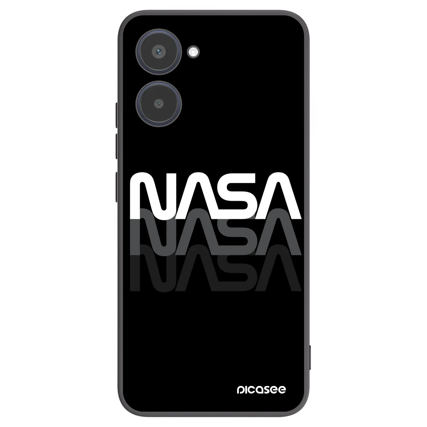 Picasee silikonowe czarne etui na Realme 10 4G - NASA Triple