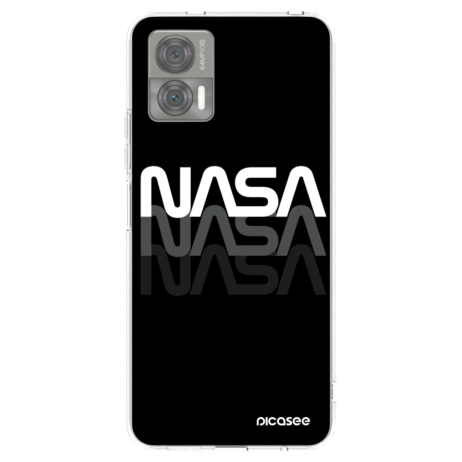 Picasee silikonowe przeźroczyste etui na Motorola Edge 30 Neo - NASA Triple