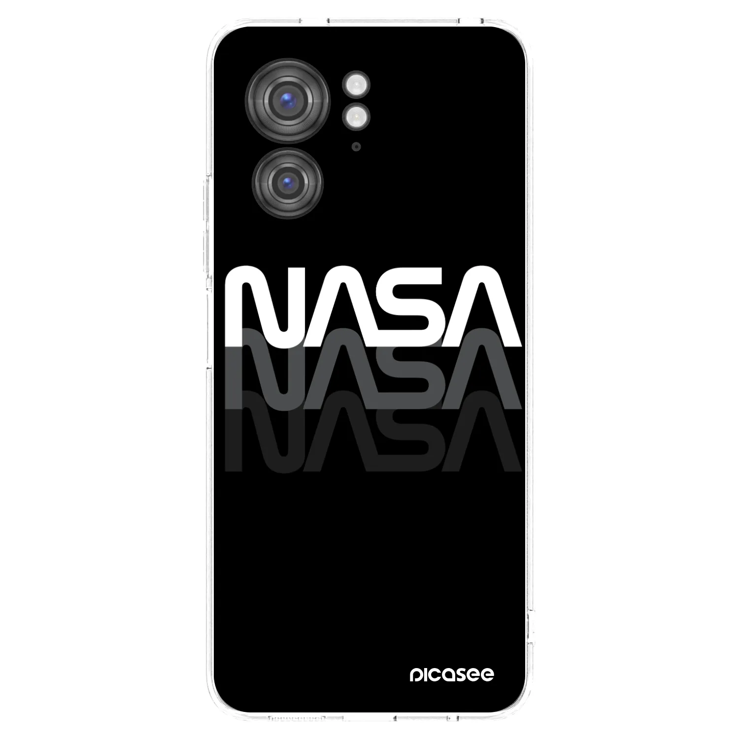 Picasee silikonowe przeźroczyste etui na Motorola Edge 40 - NASA Triple