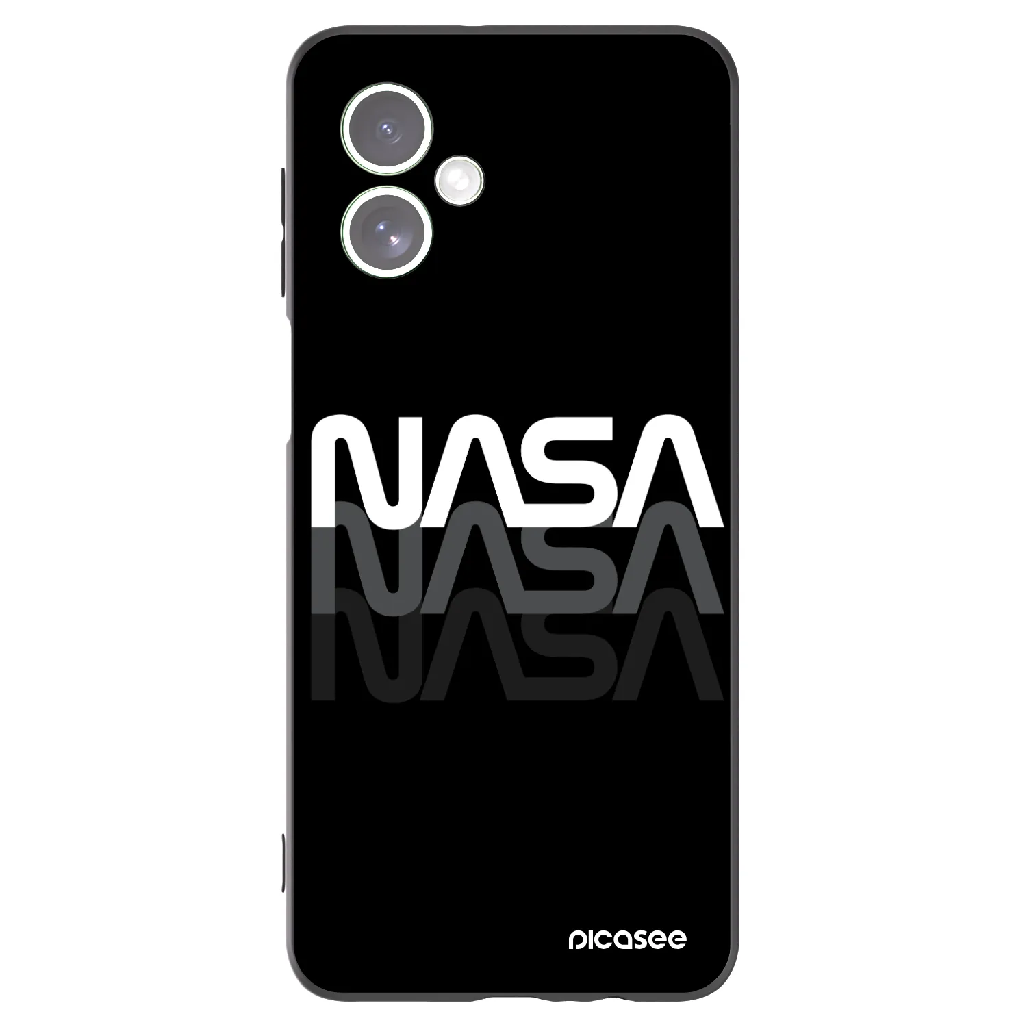 Picasee silikonowe czarne etui na Motorola Moto G54 5G - NASA Triple